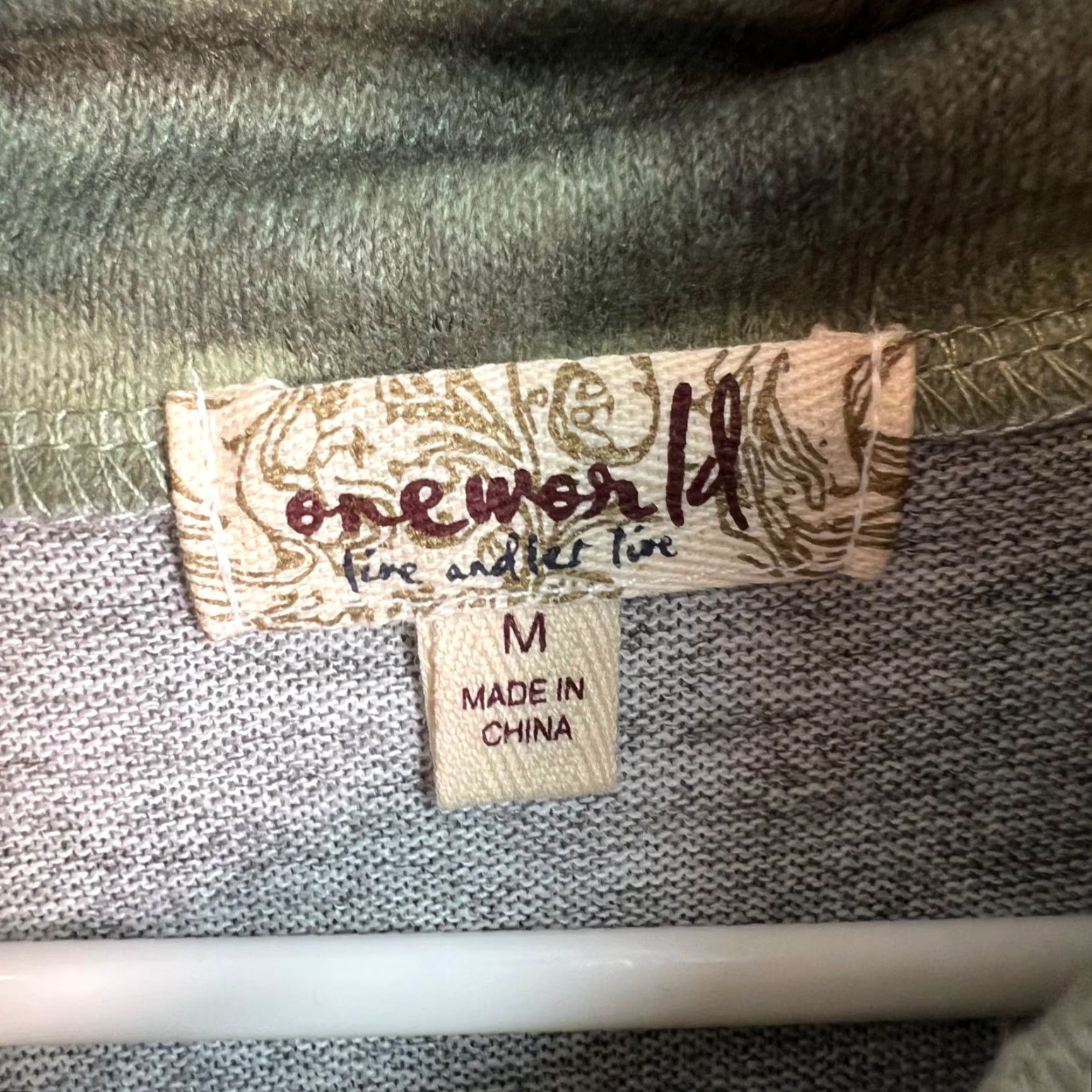 Vintage One World Womens Camouflage Cowl Neck Sweatshirt Pullover Size M Green Hoodie Size M / US 6-8 / IT 42-44 - 3 Thumbnail