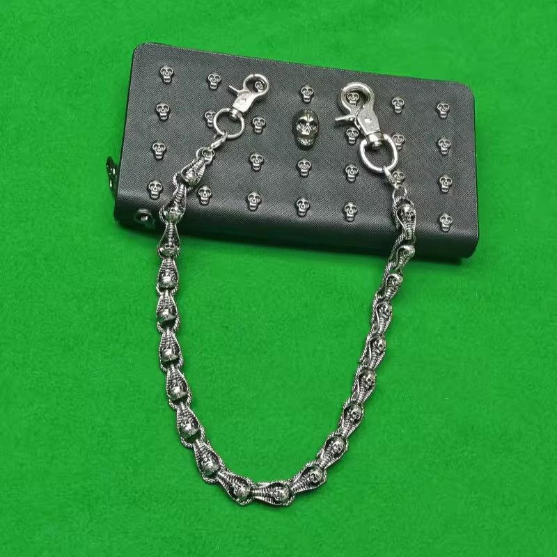 Jewelry Skaleton Bead Pants Wallet Chain,Y2K Jeans Chain Size ONE SIZE - 2 Thumbnail