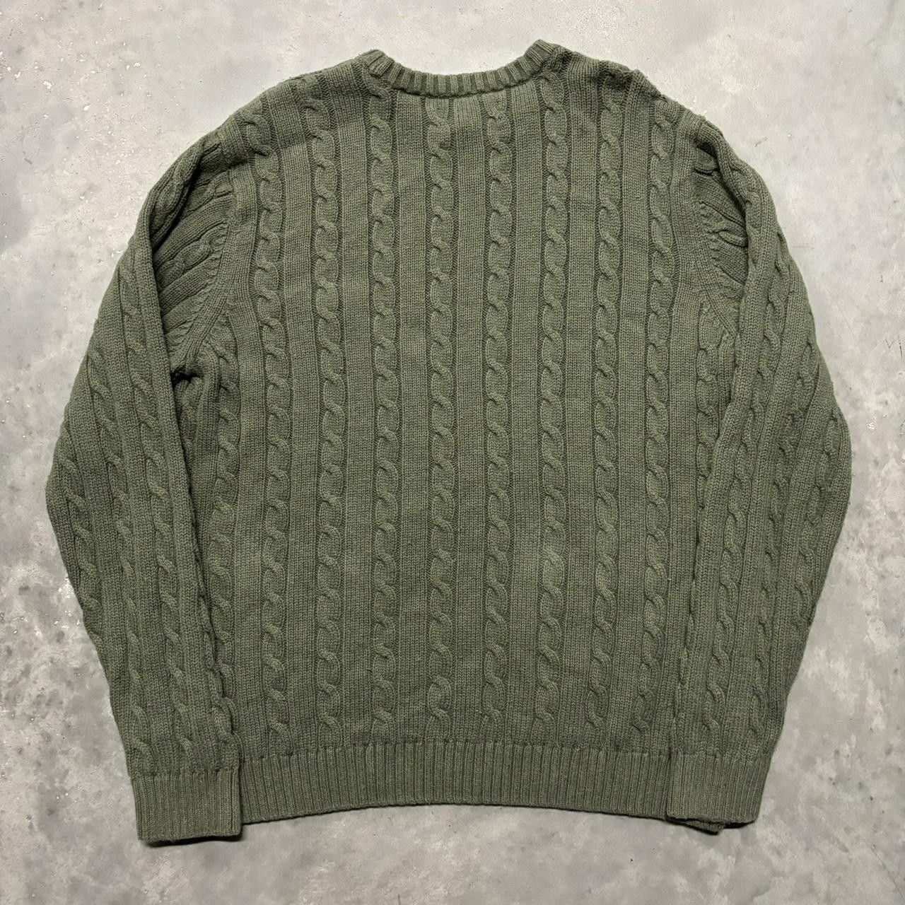 Japanese Brand × Vintage Crazy Vintage Y2K/2000s Grunge Olive Green Earth Tone Essential Sweater! Size US L / EU 52-54 / 3 - 6 Thumbnail