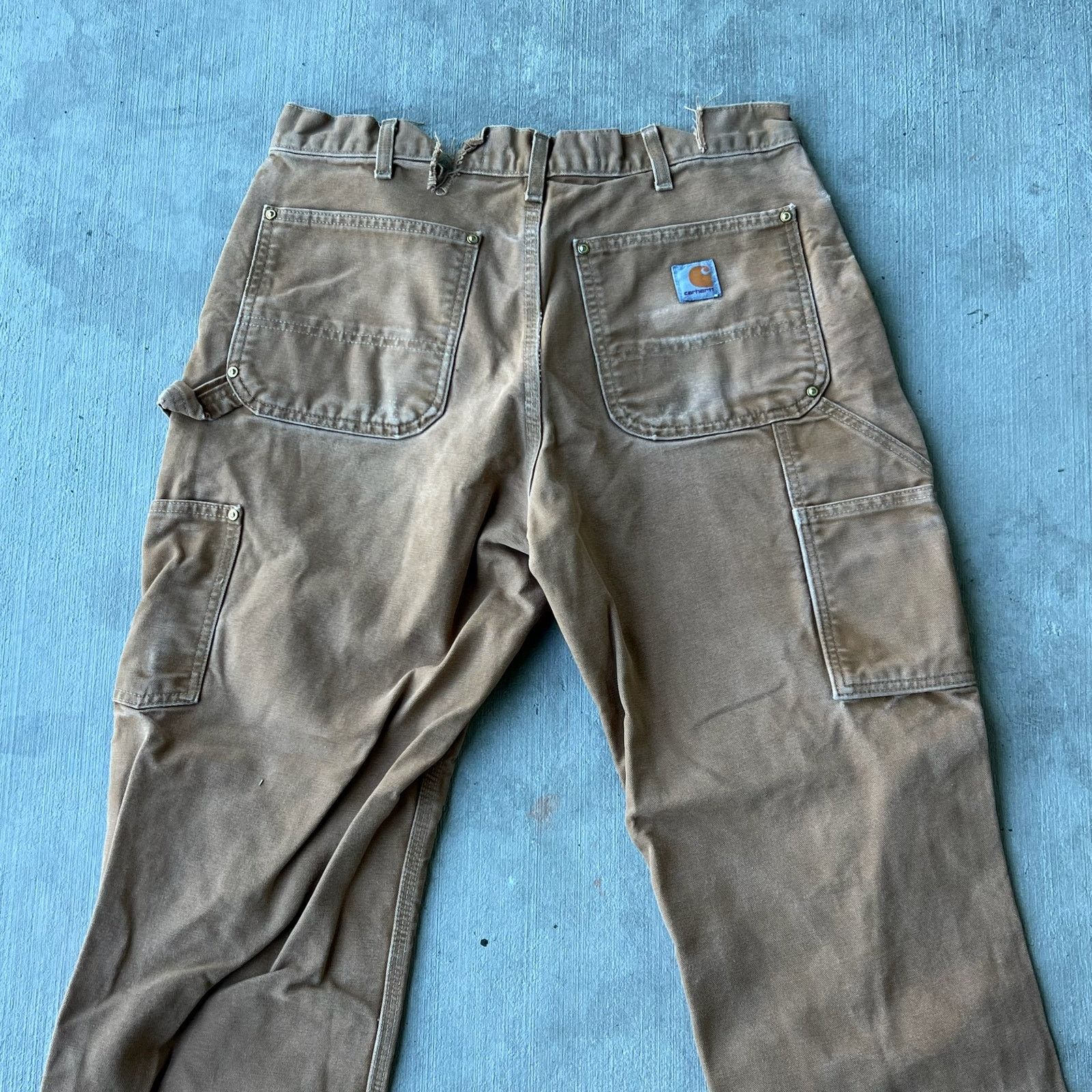 Carhartt × Vintage Carhartt brown double knee work wear carpenter pants Size US 32 / EU 48 - 4 Thumbnail