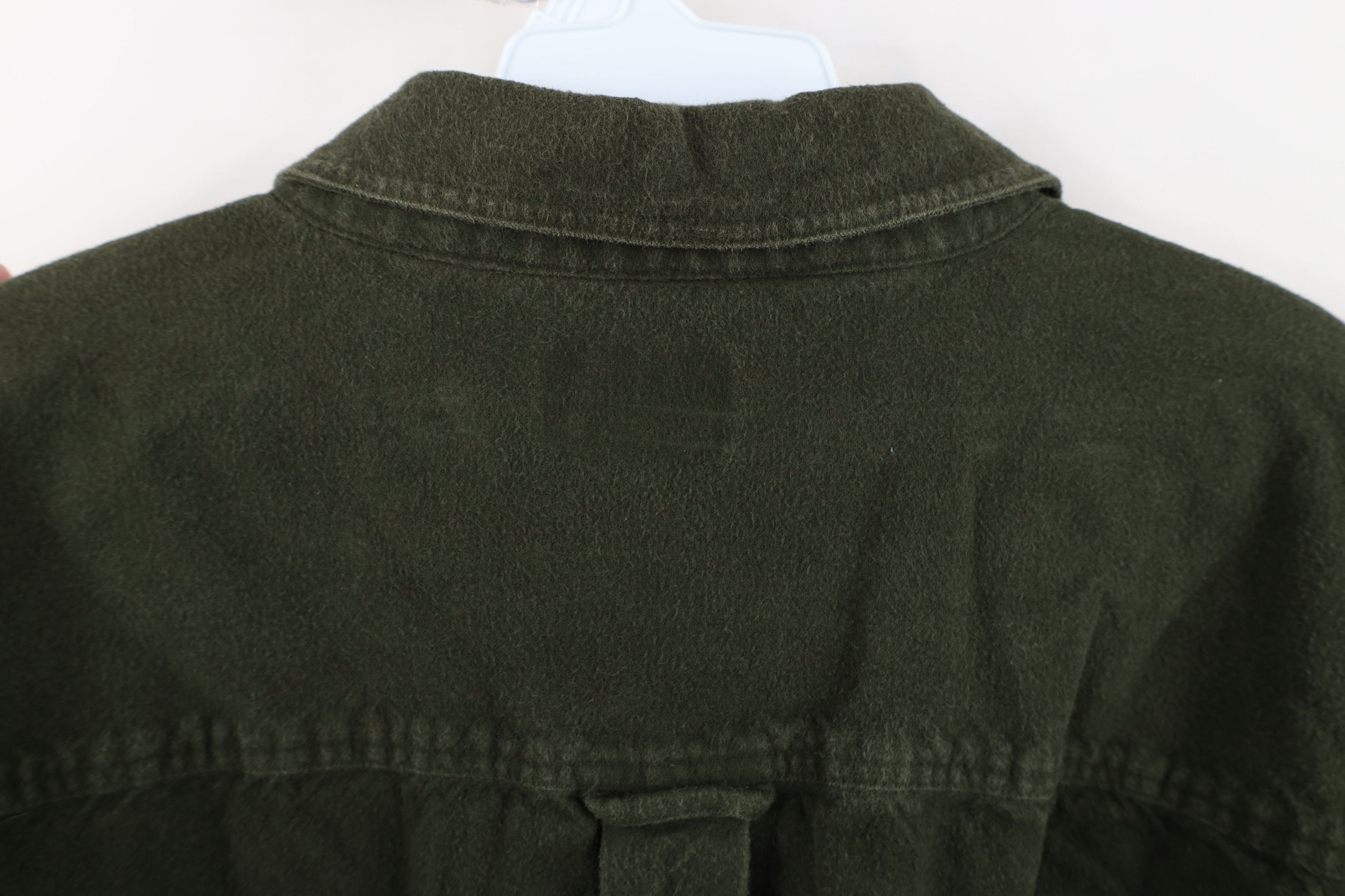 Vintage Vintage 90s Streetwear Chamois Collared Button Shirt Green Size US XXL / EU 58 / 5 - 12 Thumbnail