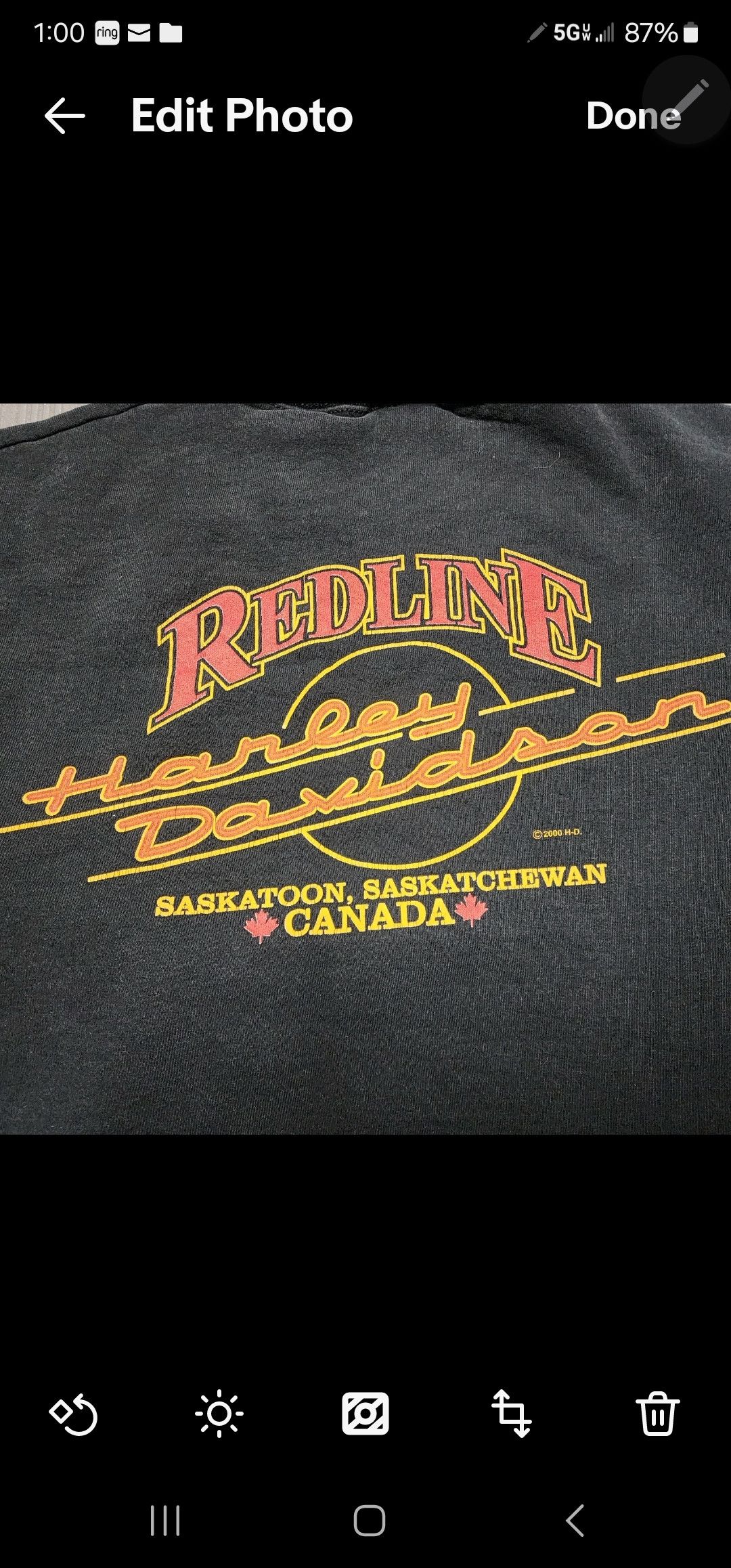 Harley Davidson Vtg Harley Davidson Redline Crewneck Pullover Sweater Large Size US XL / EU 56 / 4 - 6 Thumbnail