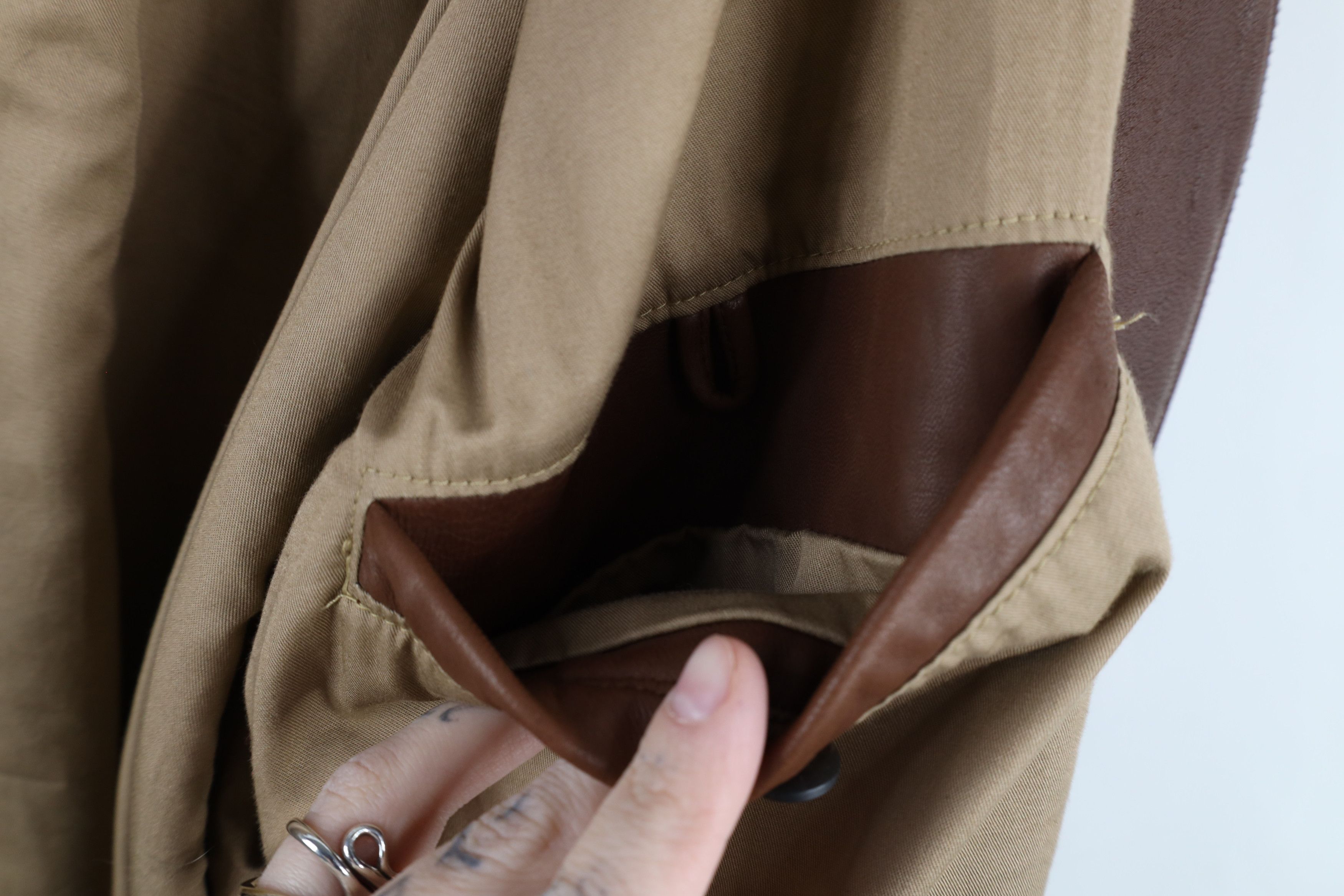 Vintage Vintage 90s Streetwear Leather Flight Bomber Jacket Brown Size US M / EU 48-50 / 2 - 10 Thumbnail