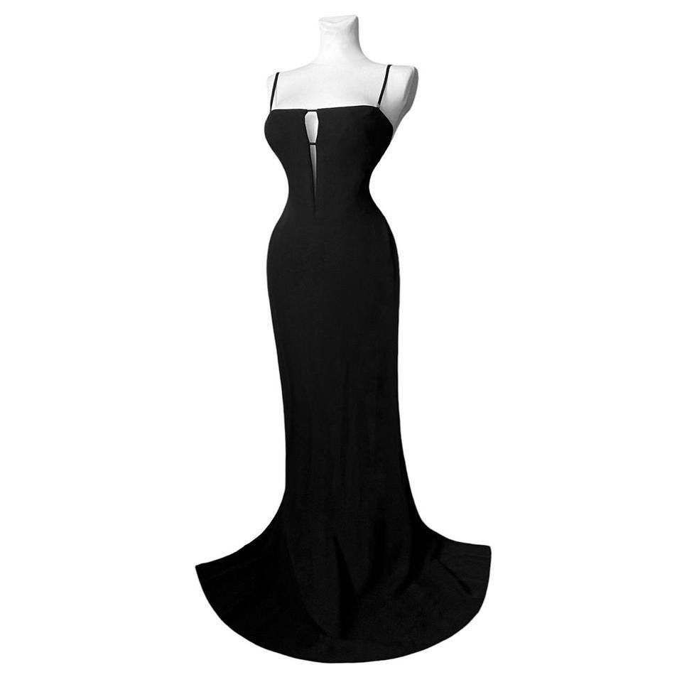 Versace Iconic S/S 1999 Gianni Versace black silk maxi dress Size M / US 6-8 / IT 42-44 - 3 Thumbnail