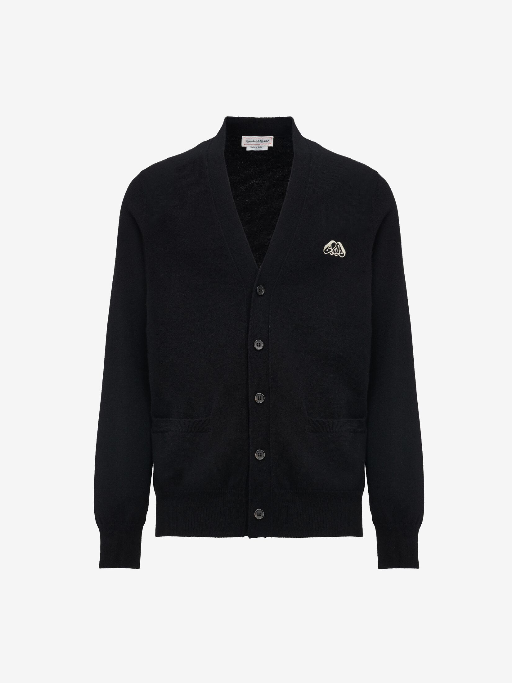 Alexander McQueen o1w1db10725 Seal Logo Cardigan in Black Size US M / EU 48-50 / 2 - 1 Thumbnail