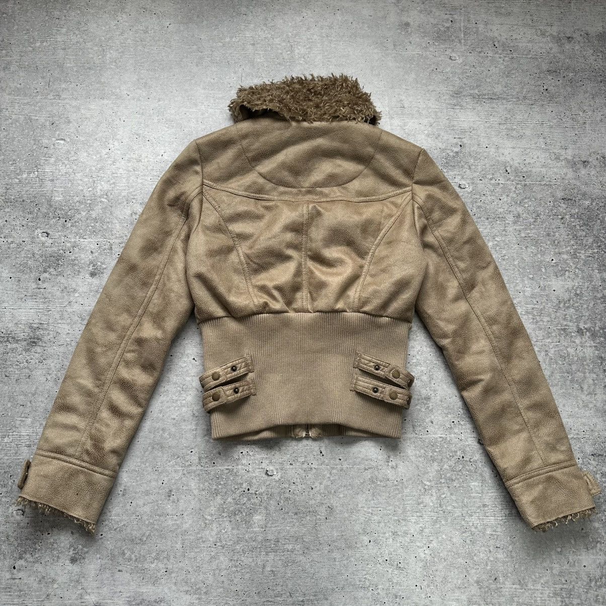 Abercrombie & Fitch Vintage Chicoree Suede/Faux Fur Cropped Jacket Hype Y2K Size S / US 4 / IT 40 - 10 Thumbnail