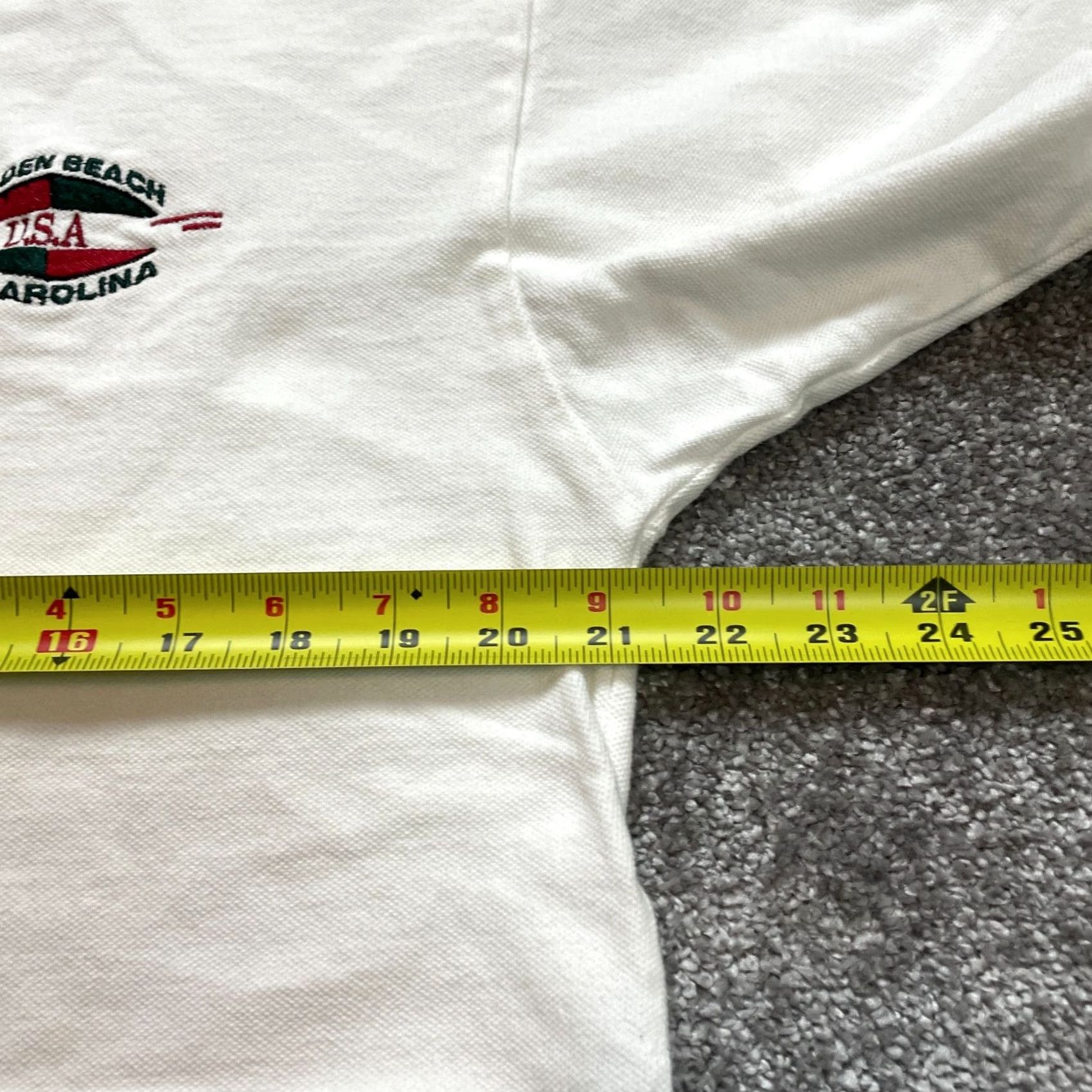 Fruit Of The Loom VINTAGE Fruit of the Loom Polo Shirt Mens L White Logo Beach NASCAR? Size US L / EU 52-54 / 3 - 7 Thumbnail