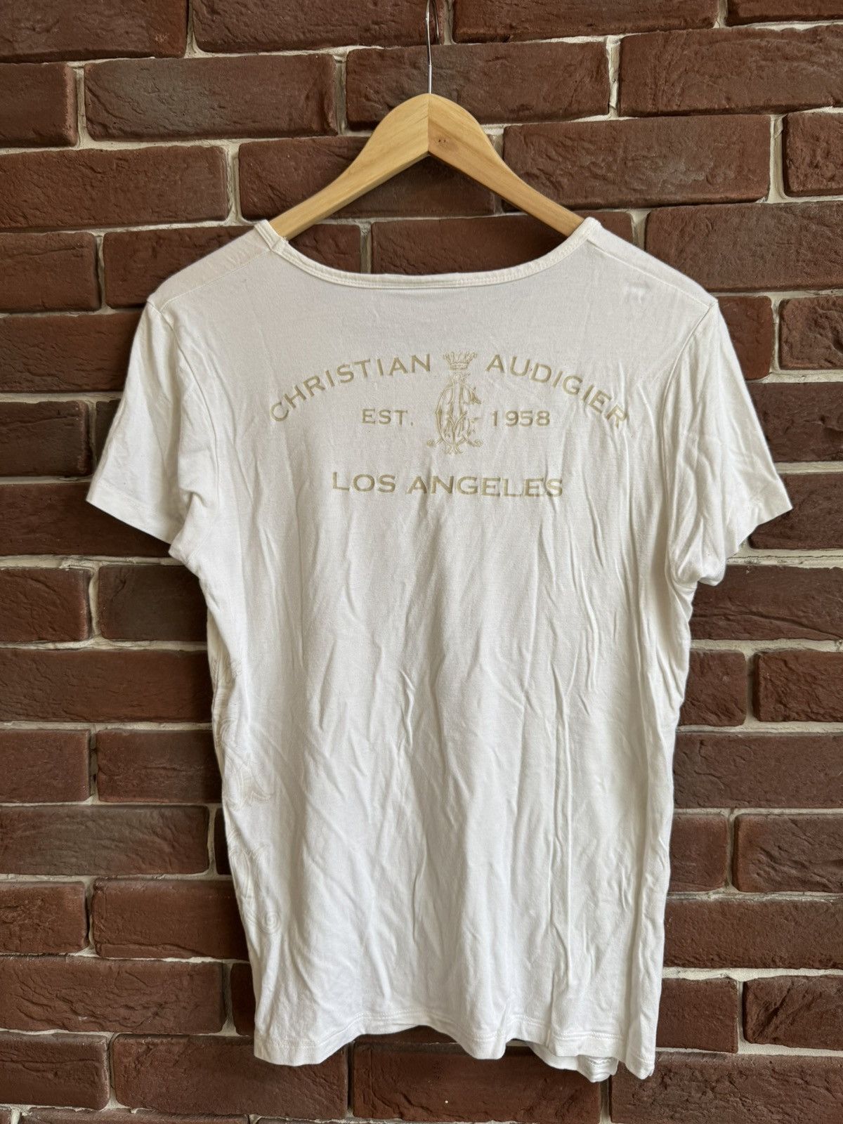Ed Hardy Y2K Christian Audigier Mother Of God Christ Jesus Tee 00s Size L / US 10 / IT 46 - 2 Thumbnail