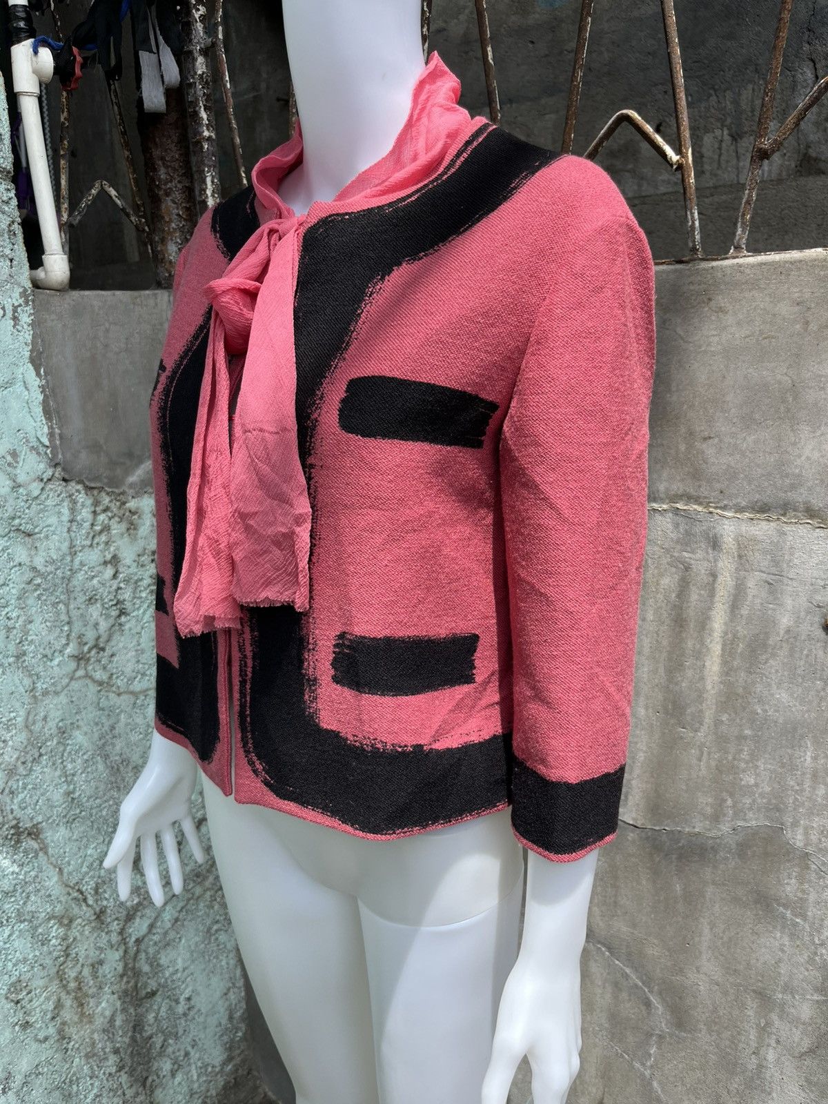 Moschino Crepe Scarf Wool Blouse Size M / US 6-8 / IT 42-44 - 3 Thumbnail