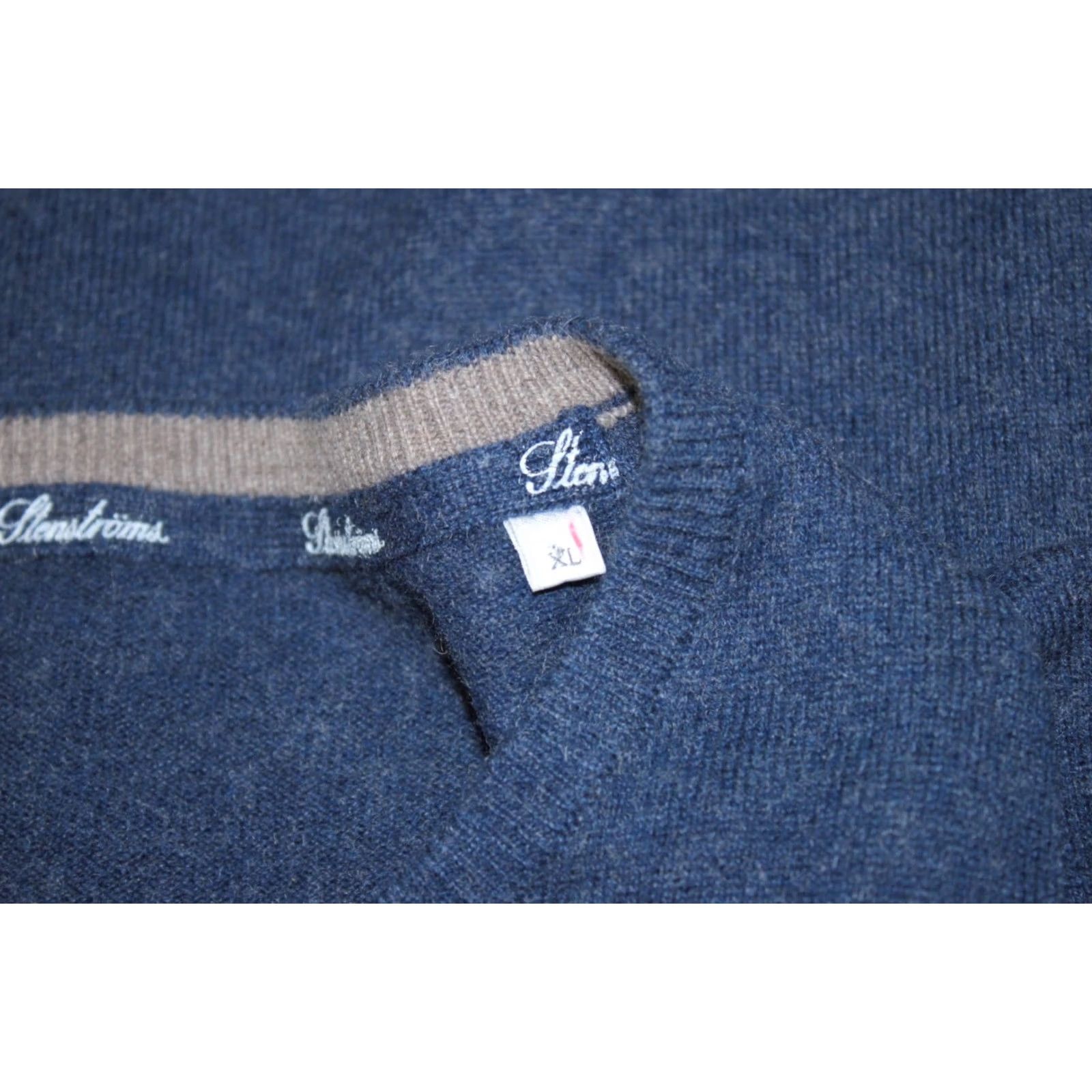 Vintage Stenstroms Jumper Cardigan XL Blue 100% Cashmere Womens Size XL / US 12-14 / IT 48-50 - 5 Thumbnail
