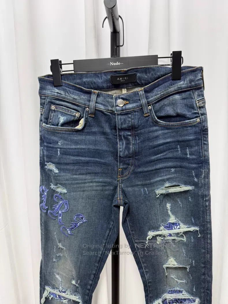 Amiri Amiri Slim Fit Destroyed Denim Pants Size US 32 / EU 48 - 2 Thumbnail