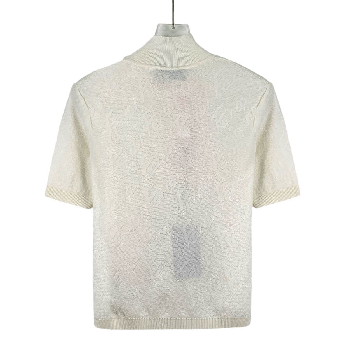 Fendi Fendi All-over Logo Print Short Sleeve Knit Top K26WX Size S / US 4 / IT 40 - 2 Thumbnail