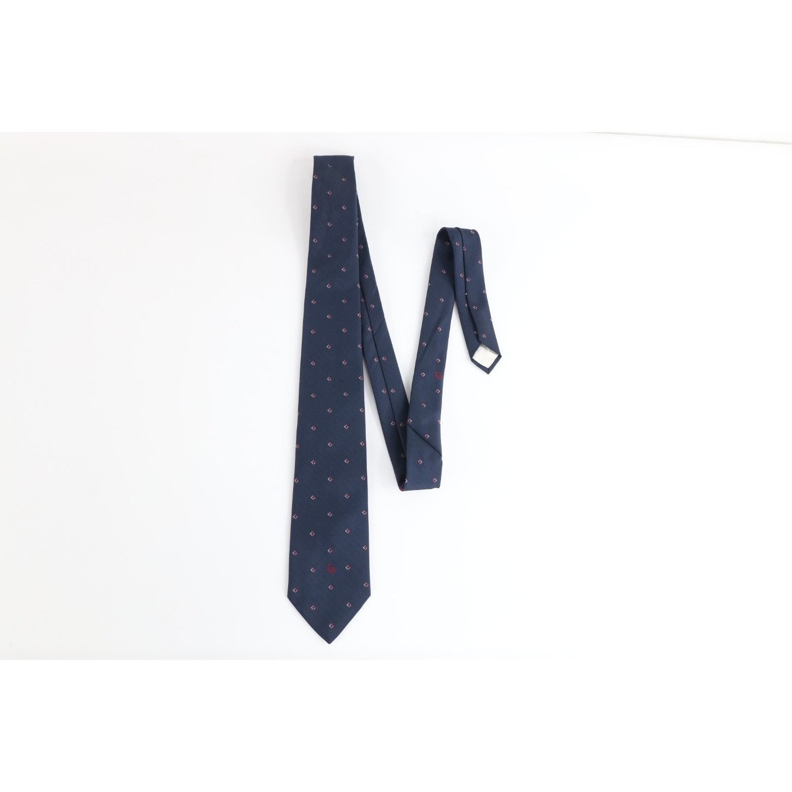 Christian Dior Monsieur Vintage 90s Christian Dior Spell Out Geometric Neck Tie Size ONE SIZE - 3 Thumbnail