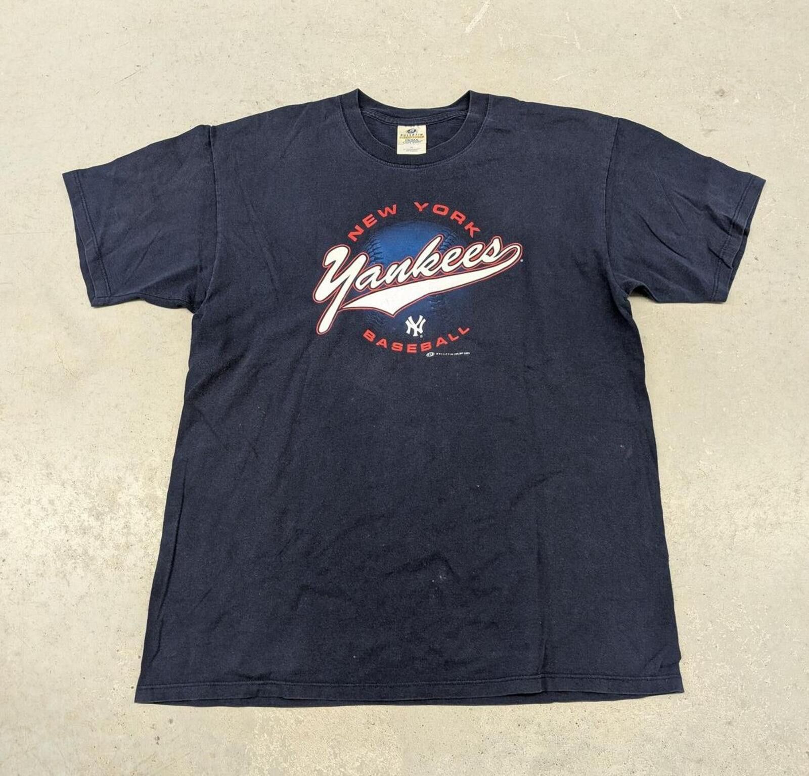 MLB Y2K 2001 MLB New York Yankees Baseball T-shirt Size US XL / EU 56 / 4 - 1 Thumbnail