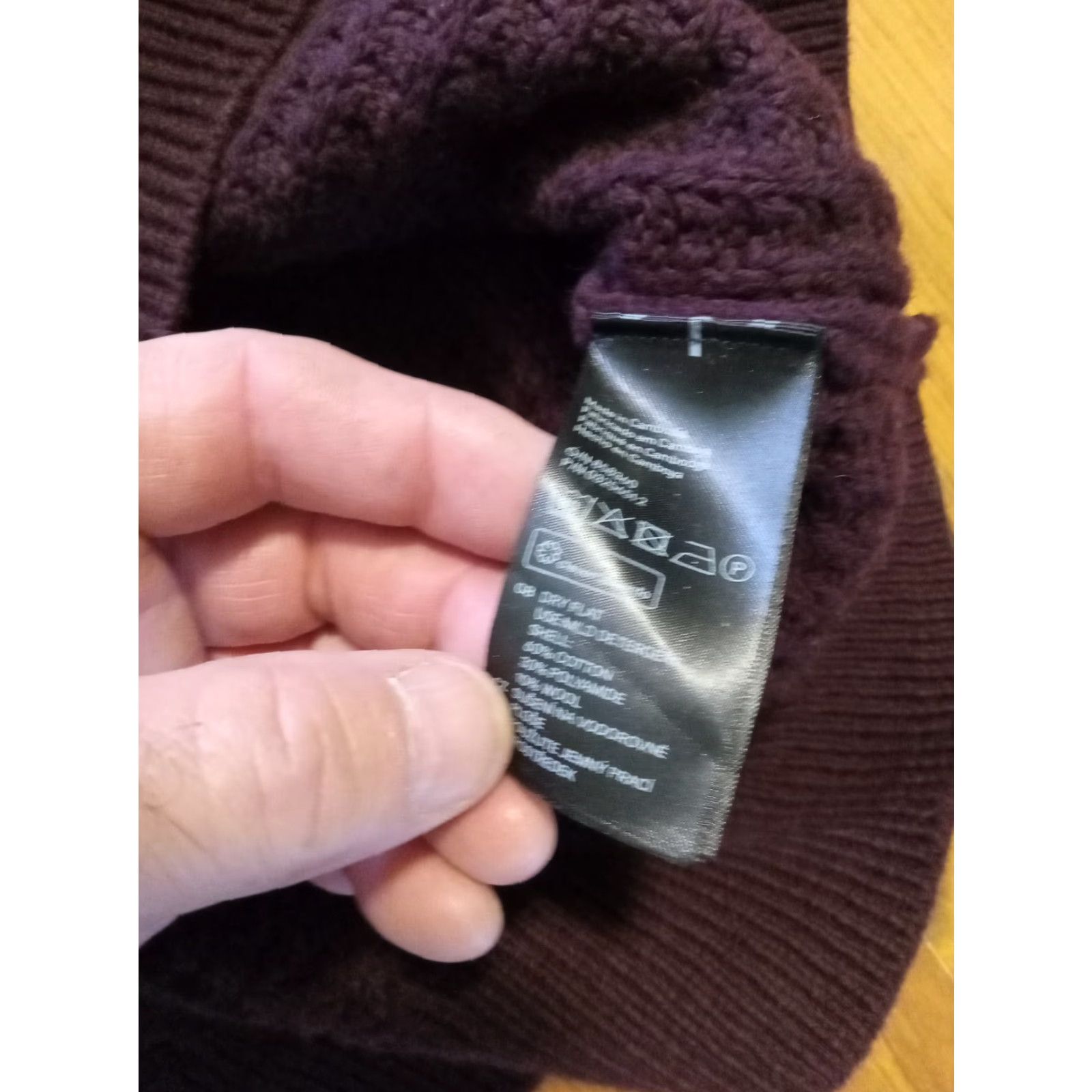 H&M H & M Sweater Pullover Turtleneck XL Red Burgundy Cotton/Poly/Wool 48" Chest Mens Size US XL / EU 56 / 4 - 4 Thumbnail