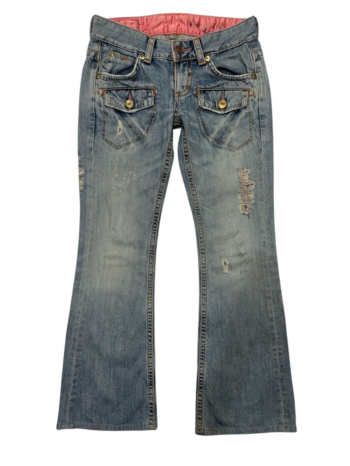 If Six Was Nine Flared Japanese Brand Jeans Size US 29 - 2 Thumbnail