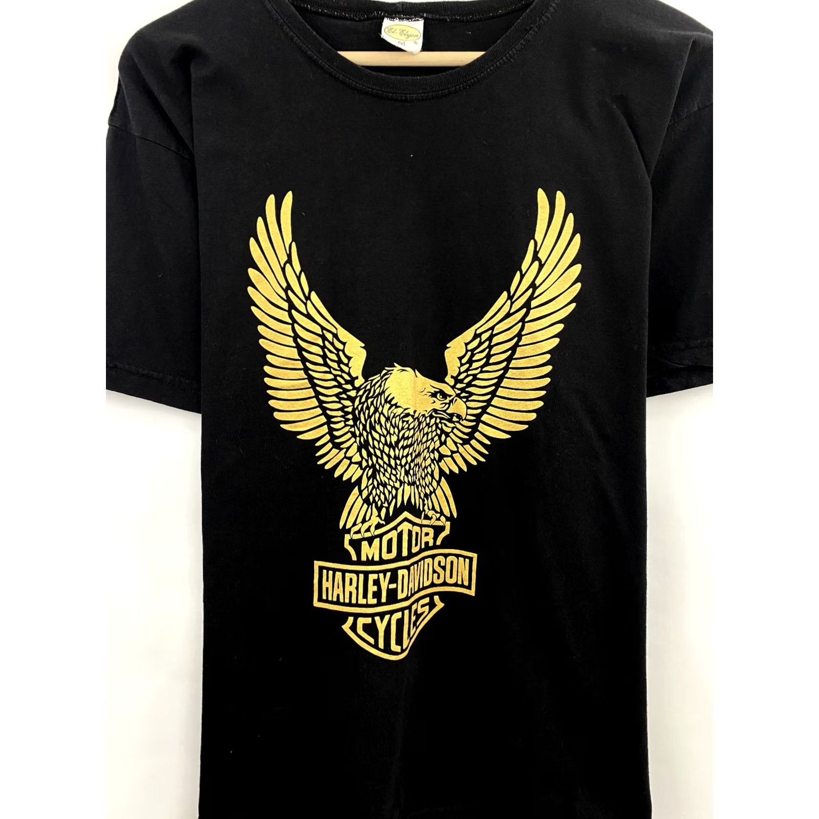 Harley Davidson VINTAGE Harley-Davidson 90s Gold Eagle Logo Choppers Tee M Black Mens T-Shirt Size US M / EU 48-50 / 2 - 3 Thumbnail