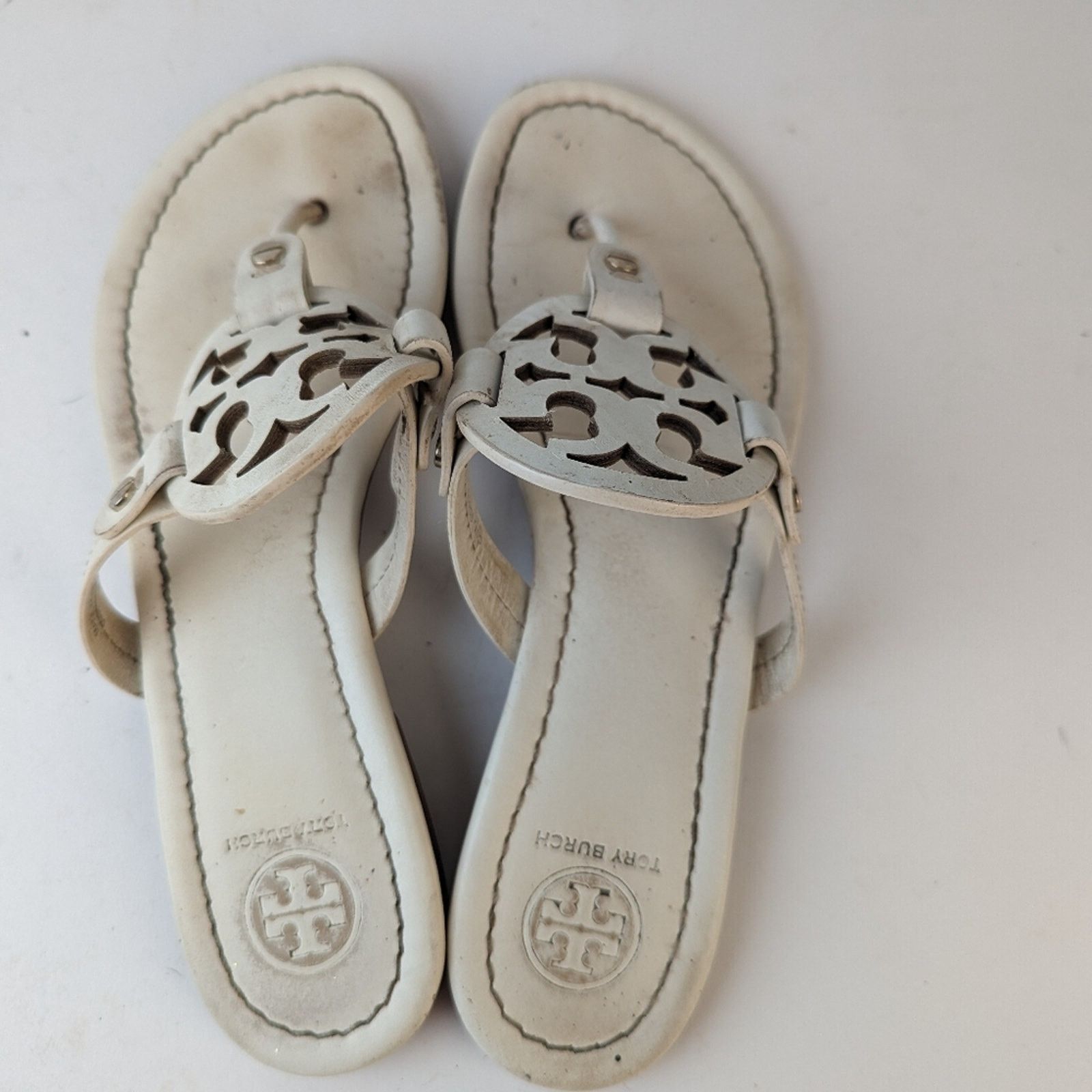 Tory Burch Tory Burch Miller White Sandals - 7.5 Size US 7.5 / IT 37.5 - 6 Thumbnail