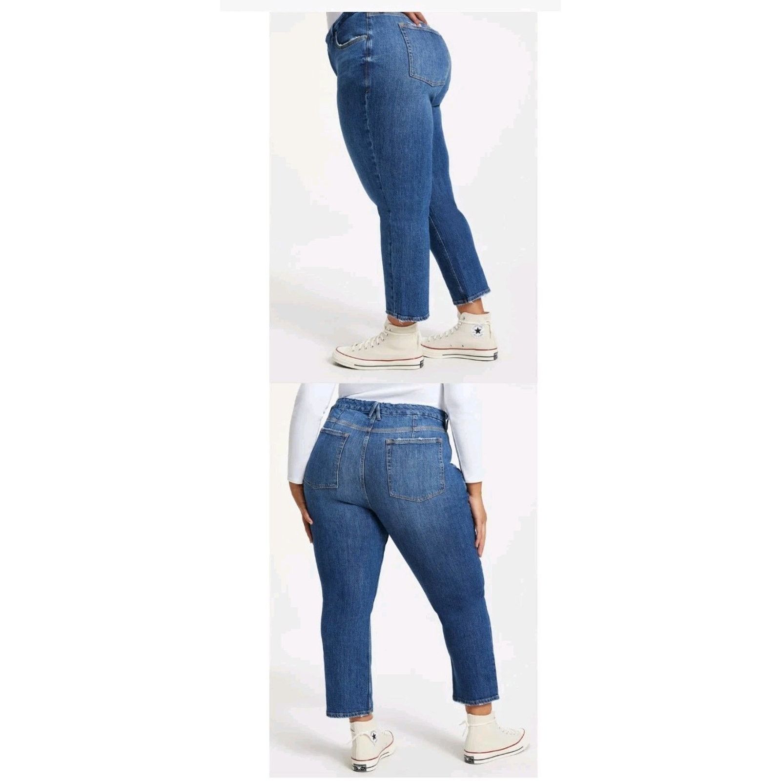 Good American Good American Indigo295 Good Icon Straight Jeans US 18 Plus Size 40" / US 18 - 2 Thumbnail