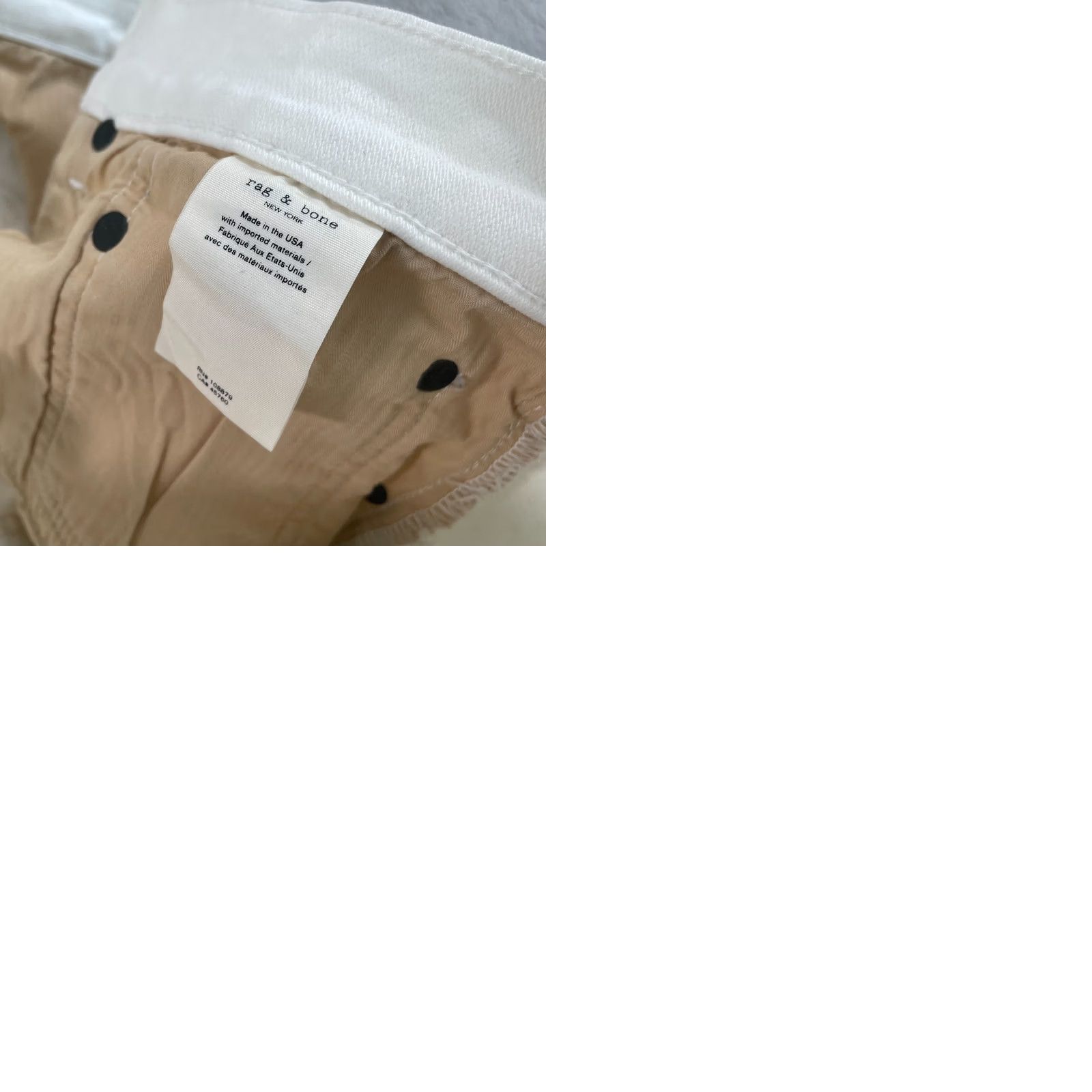 Rag & Bone Rag & Bone Jeans Men 33x34 White Button Fly Fit 1 Extra Slim NWT Size US 33 - 11 Thumbnail