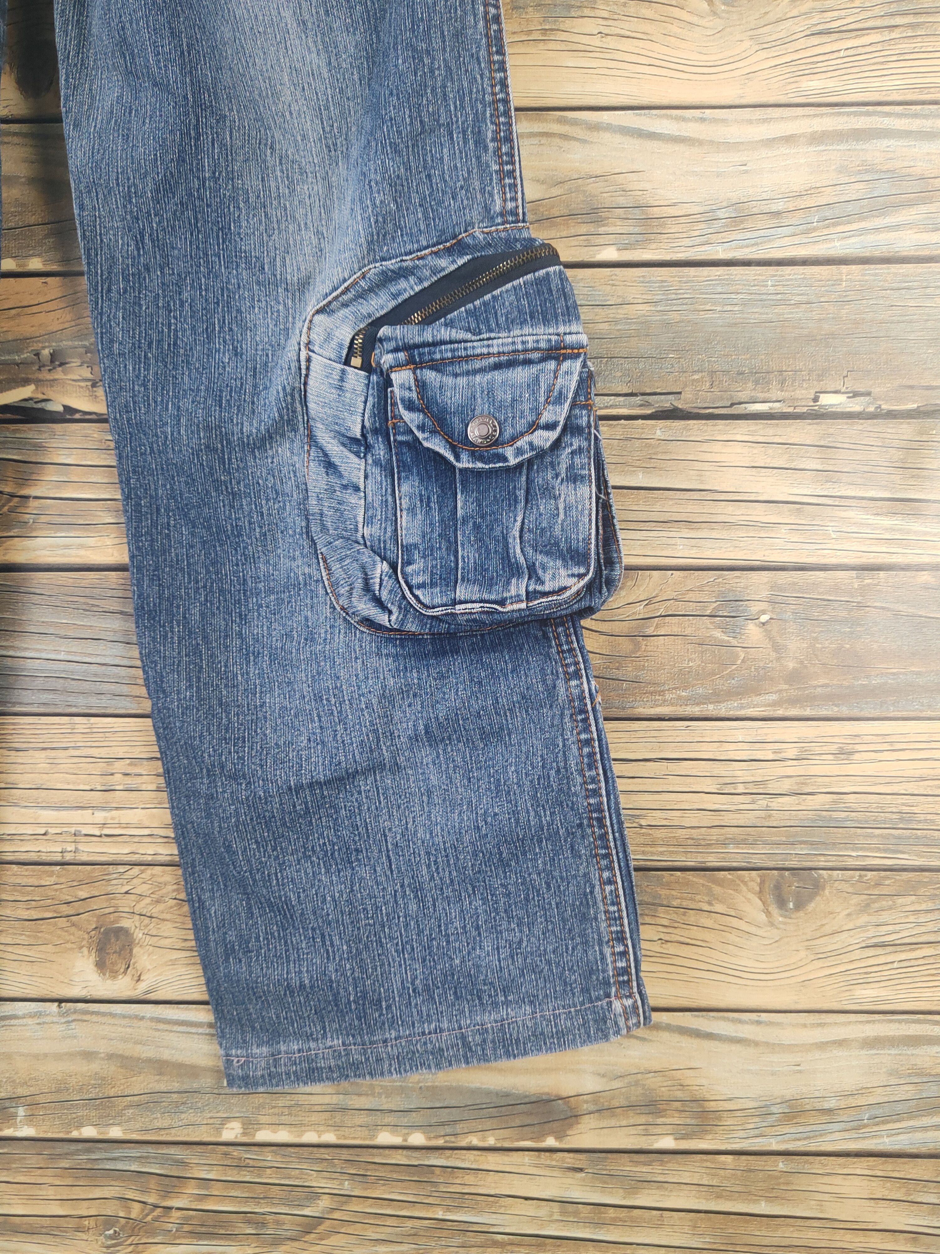 Japanese Brand DL Haphazard Blue Distressed Ripped Denim Jeans #2043 Size US 26 / EU 42 - 11 Thumbnail