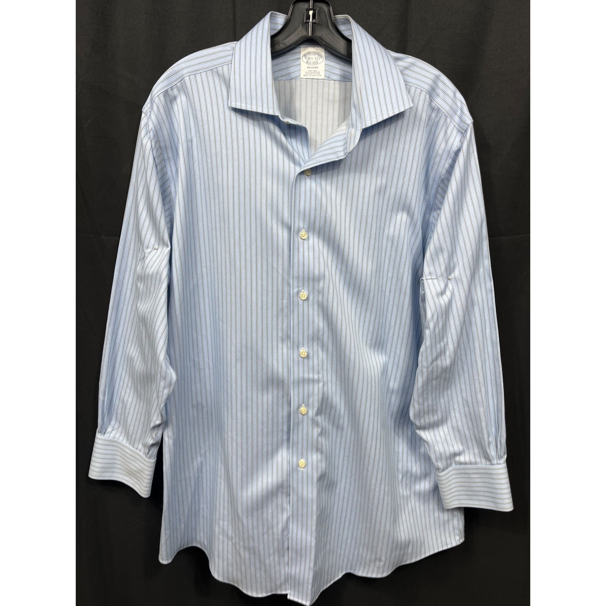 Brooks Brothers Brooks Brothers Mens Blue White Dress Shirt Size 16.5 32 SKU Size US L / EU 52-54 / 3 - 1 Thumbnail