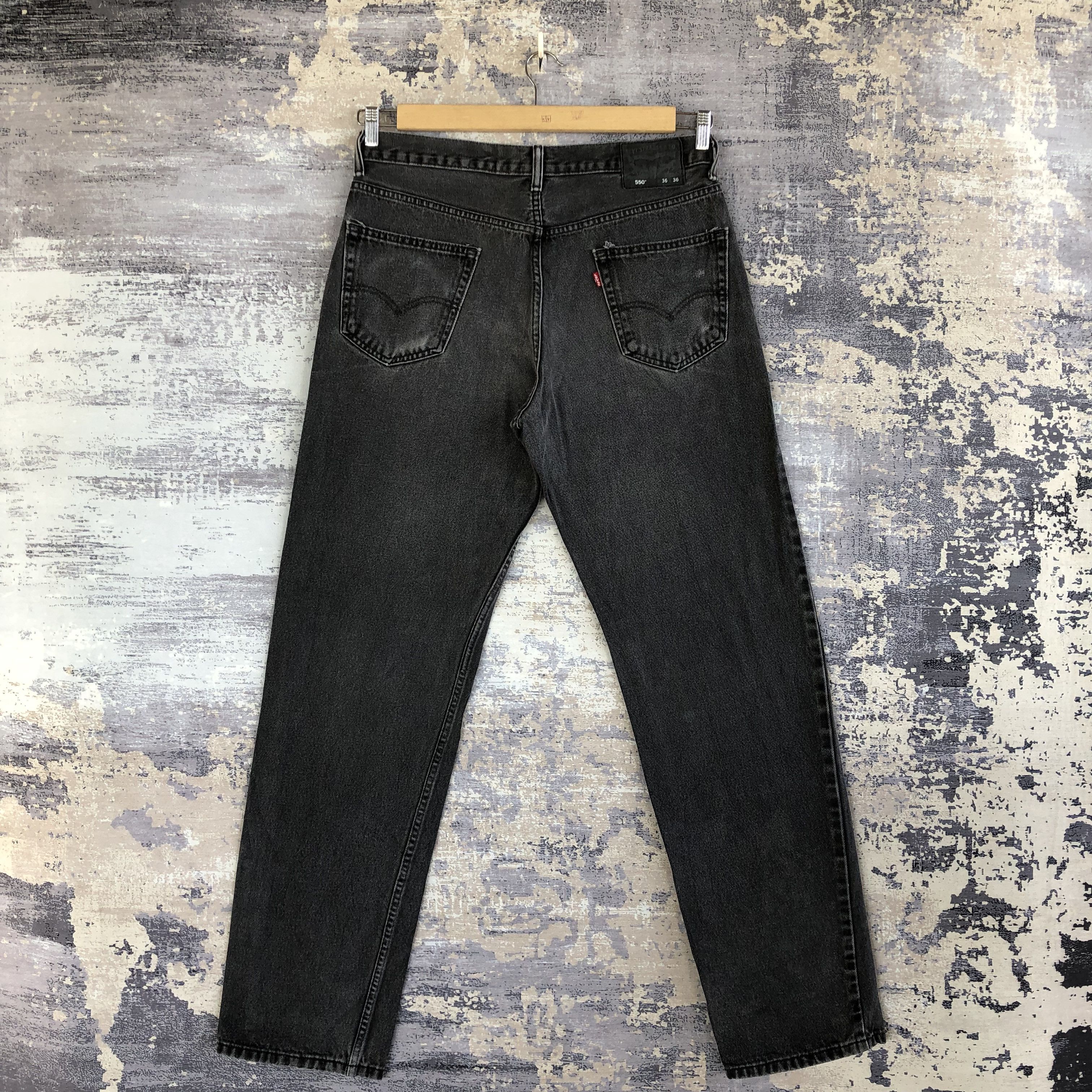 Levi's Vintage Levis Faded Black Jeans Levi's Stonewash Denim Size US 34 / EU 50 - 2 Thumbnail