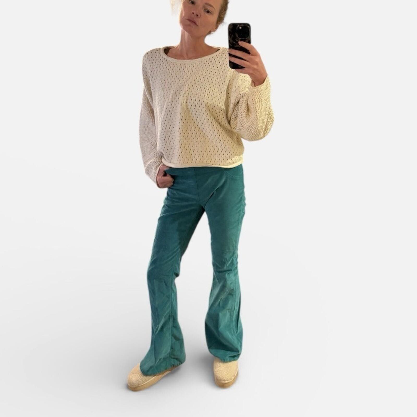 Free People Free People Teal Boot Cut Pants, Size 29 Size 29" - 2 Thumbnail