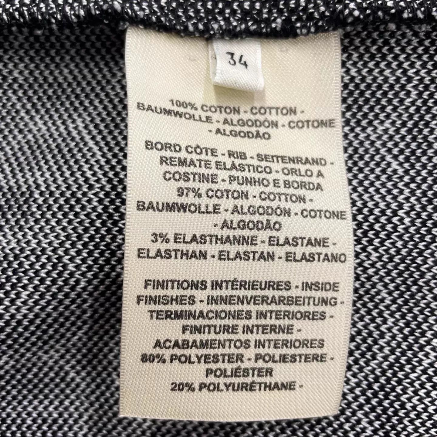 Hermes HERMES Women's Black & White Knit Skirt Size 34 Size 25" / US 0 / IT 36 - 6 Thumbnail