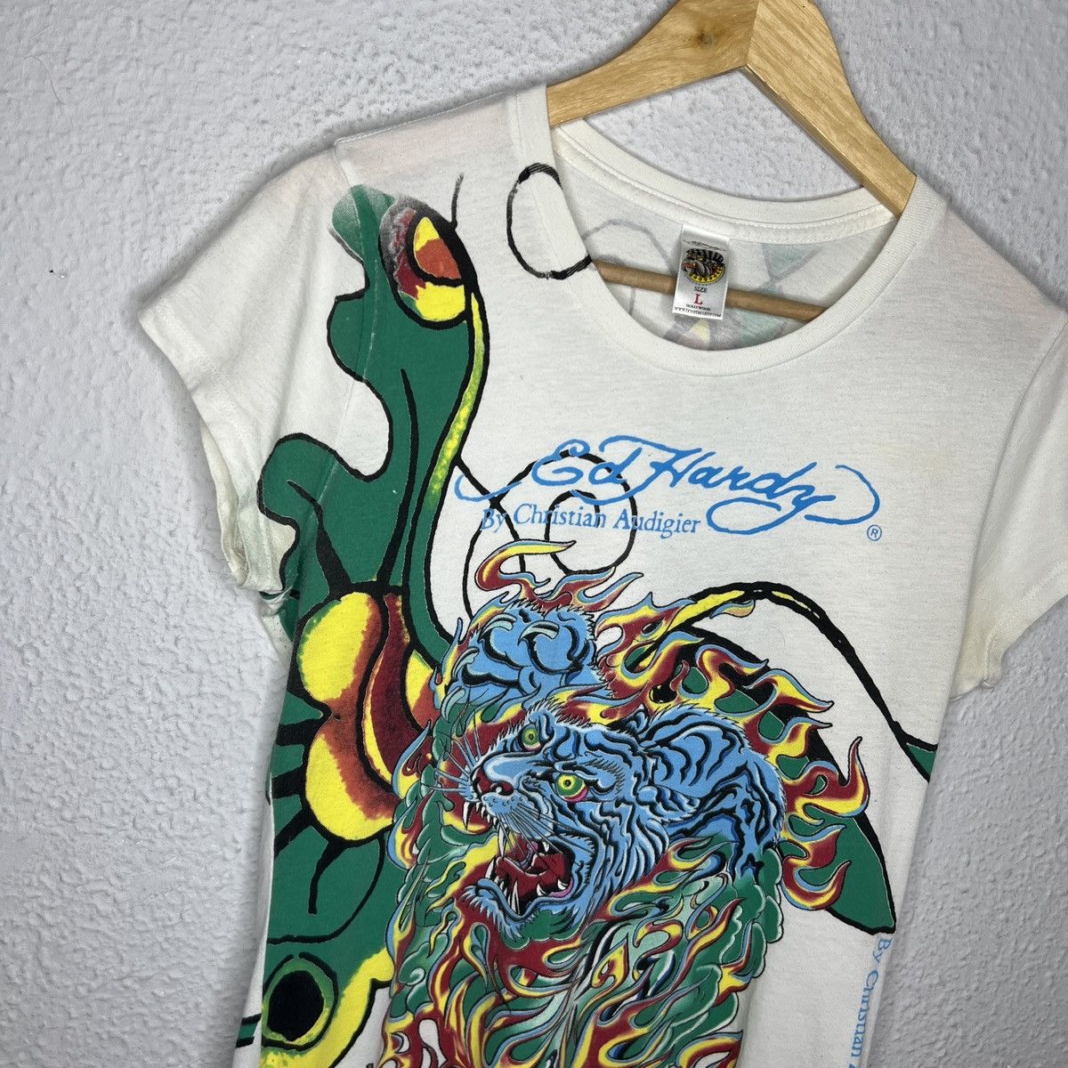 Christian Audigier × Ed Hardy × Vintage Vintage Ed Hardy x Christian Audigier Tshirt Tee Dress Size M / US 6-8 / IT 42-44 - 4 Thumbnail