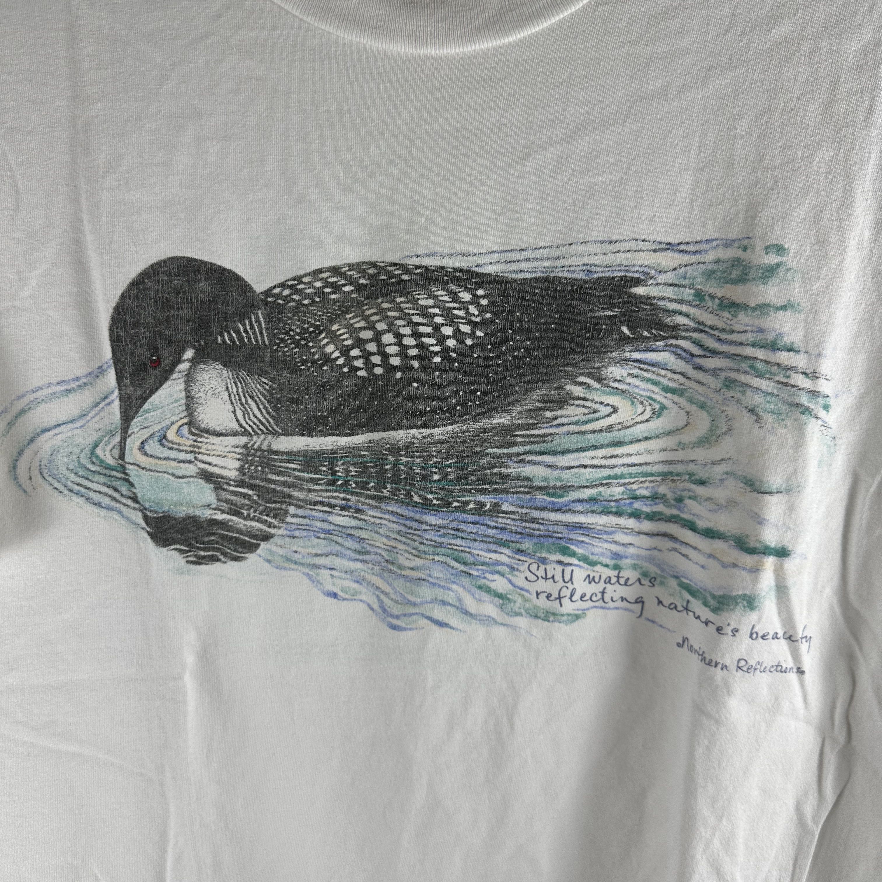Vintage Vintage 90s Northern Reflections Nature Art Graphic T-Shirt Size US XL / EU 56 / 4 - 2 Thumbnail