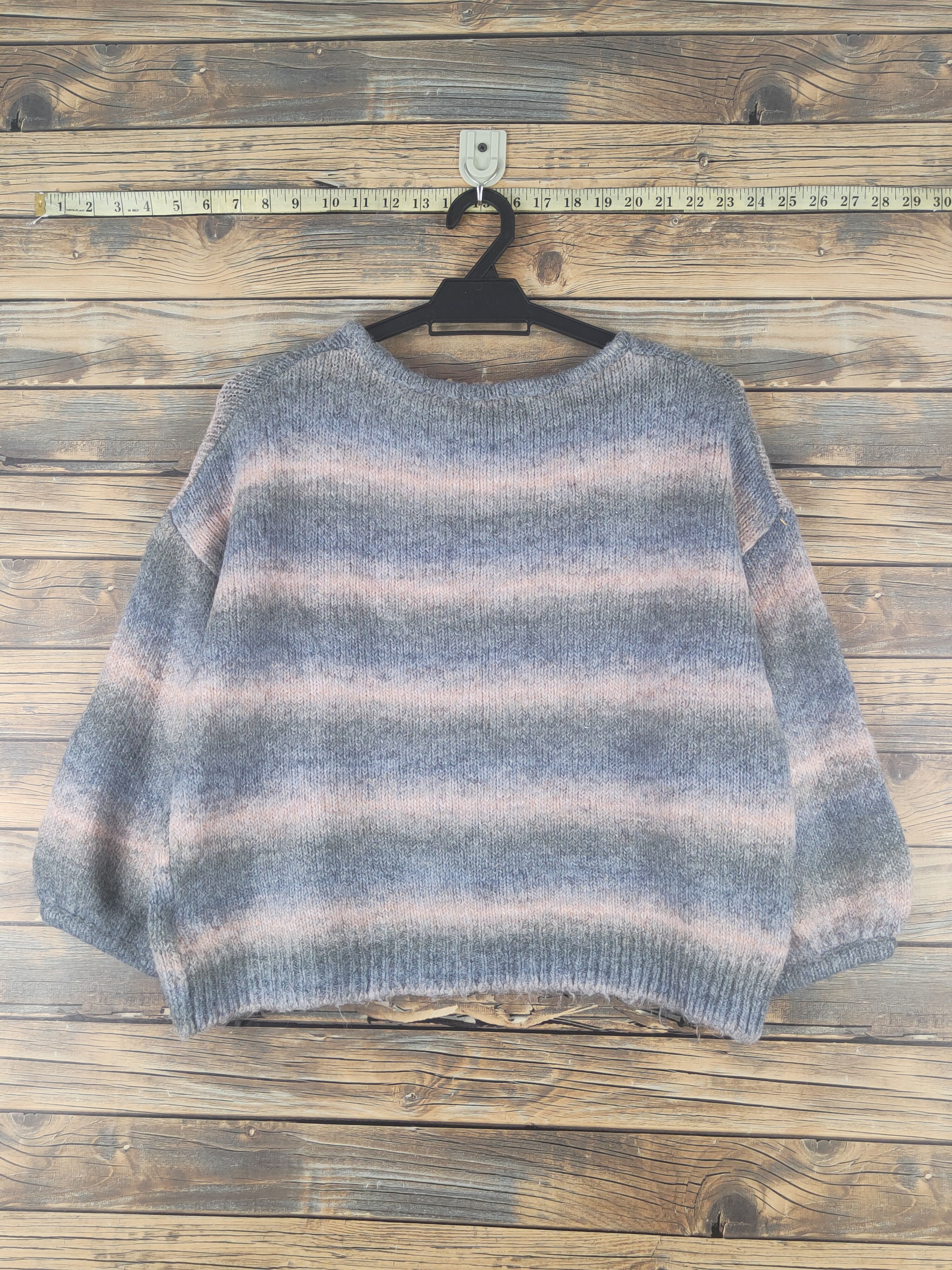 Homespun Knitwear × Japanese Brand × Vintage Earth Music & Ecology Pink Gray Knitwear Sweatshirts #W1211 Size S / US 4 / IT 40 - 7 Thumbnail