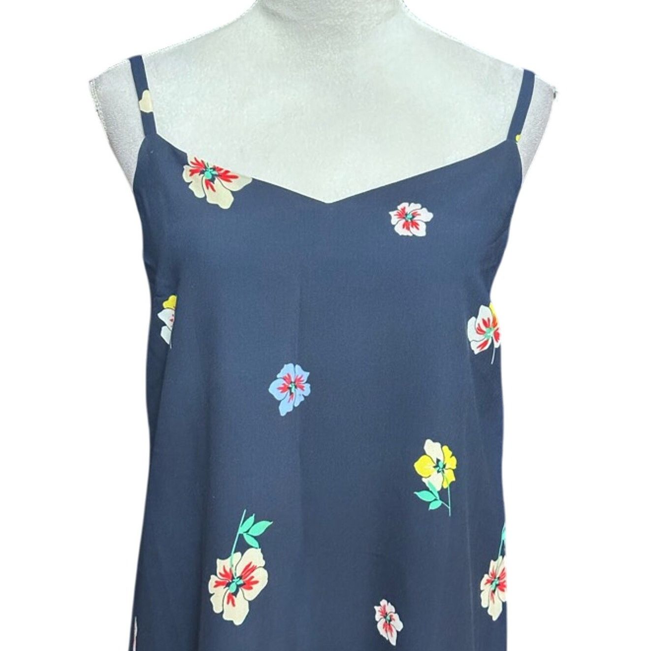 Tommy Hilfiger Tommy Hilfiger Size M Tropical Floral Print Midi Dress Blue Size M / US 6-8 / IT 42-44 - 2 Thumbnail