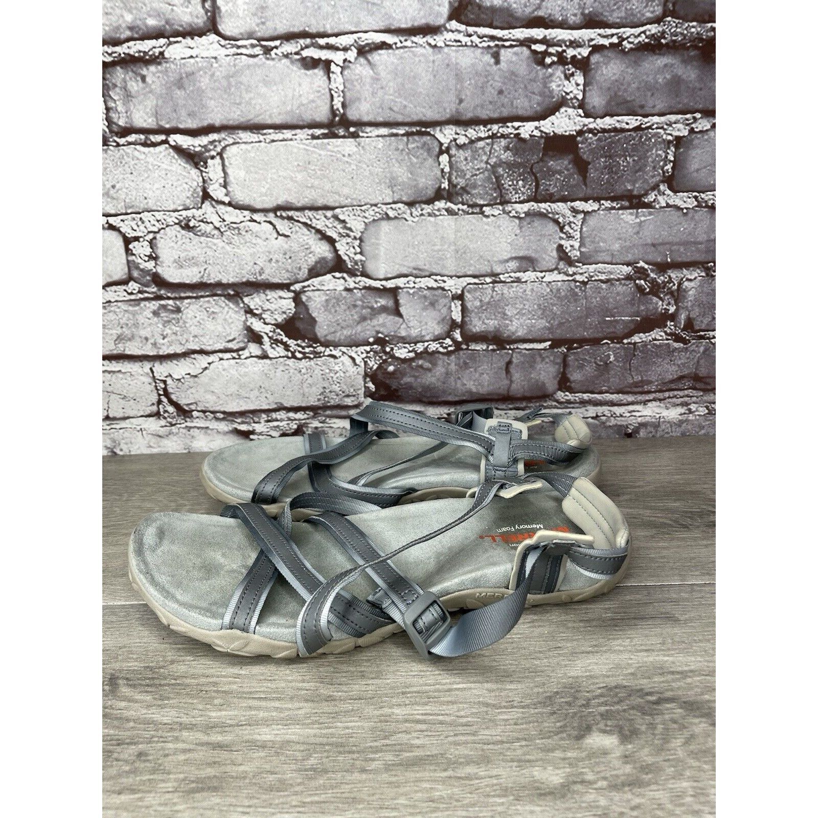 Merrell Merrell Terran Ivy Lattice J94990 Monument Gray Strappy Sand Size US 10 / IT 40 - 19 Thumbnail