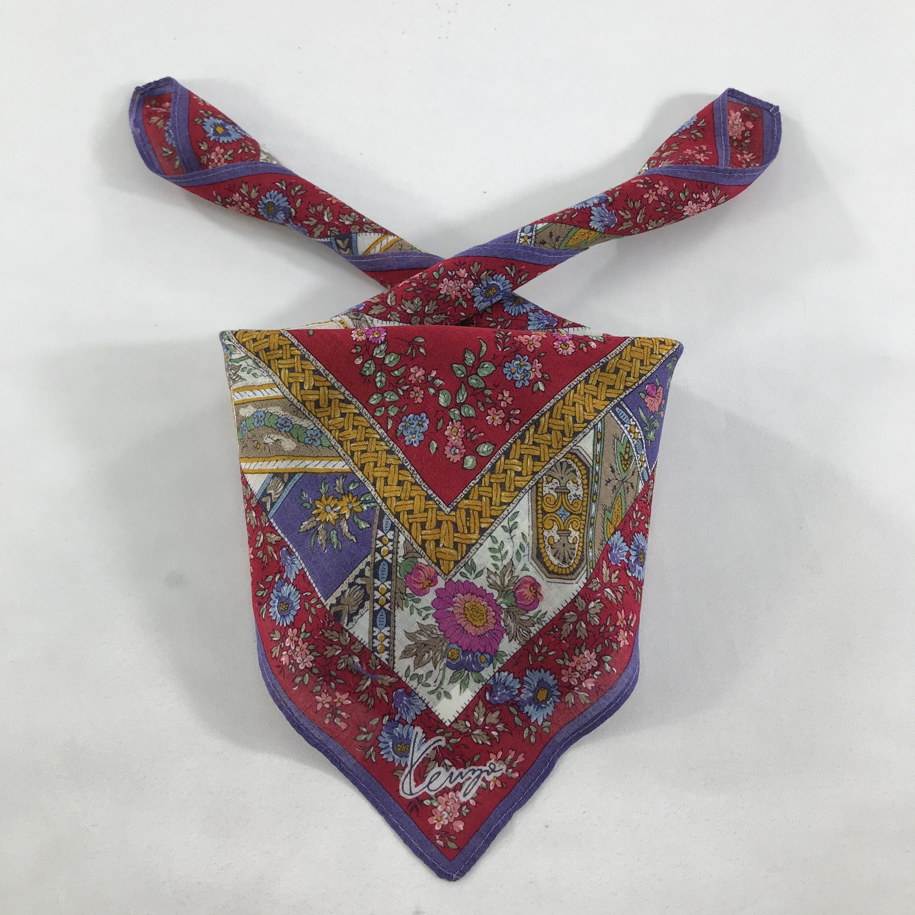 Kenzo × Vintage Kenzo Bandana / Handkerchief / Neckerchief - S1487 Size ONE SIZE - 3 Thumbnail