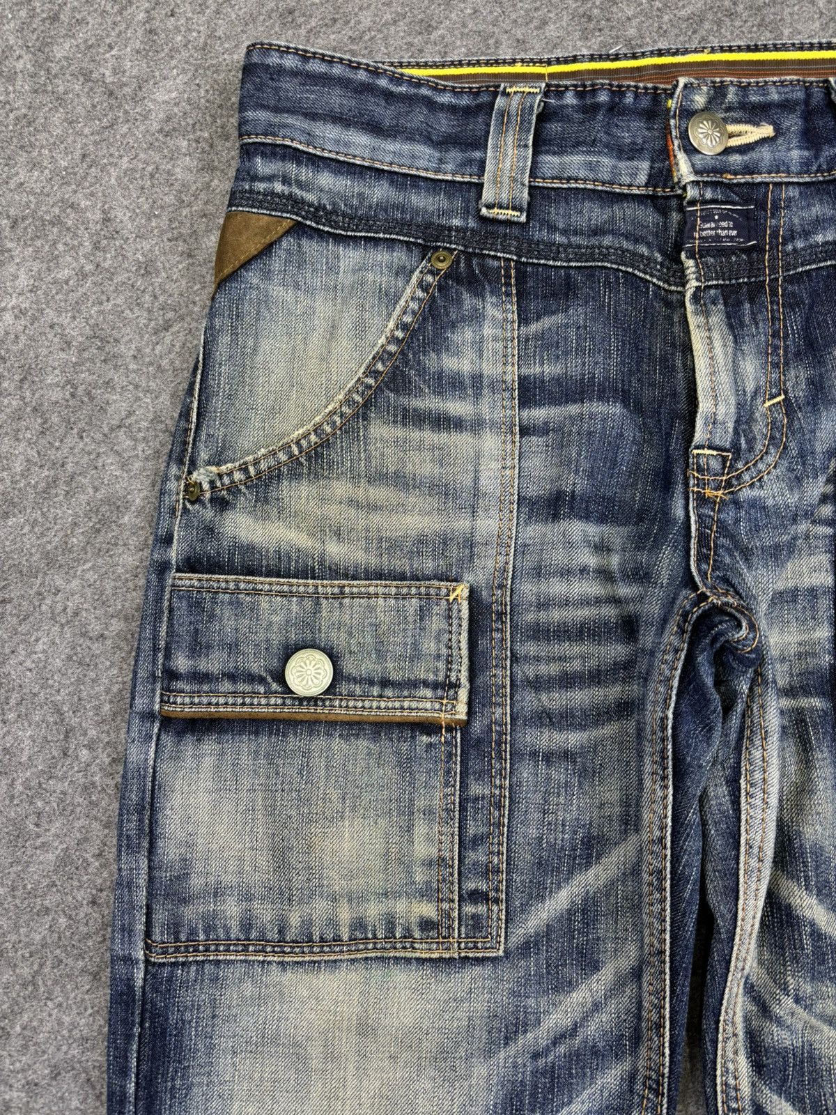 Edwin 💥Thrashed💥Sick Edwin Raw Fades Bush Denim F940 Size US 32 / EU 48 - 4 Thumbnail