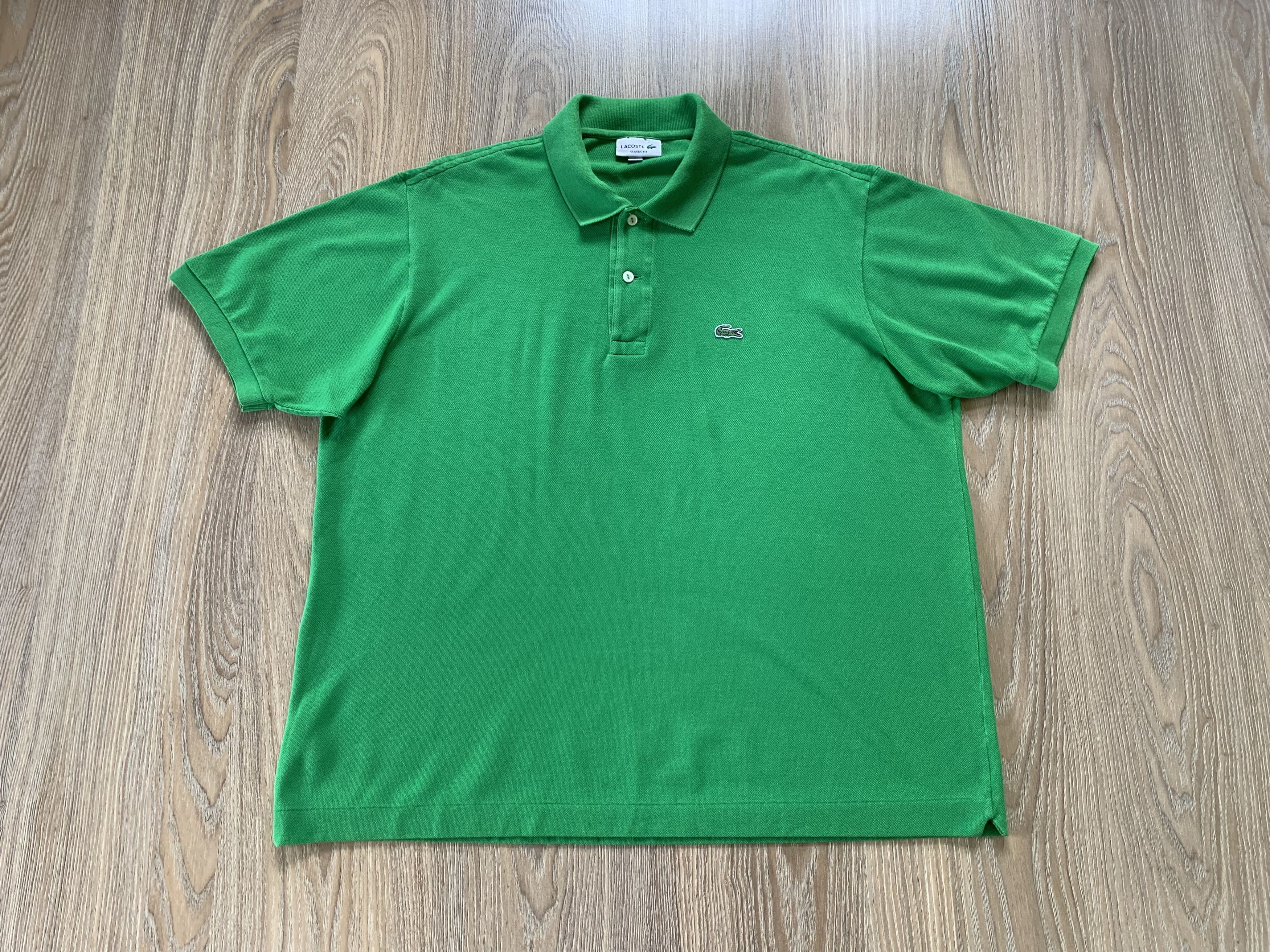 Lacoste × Vintage Lacoste Green Cotton Polo T Shirt Size US XXL / EU 58 / 5 - 2 Thumbnail