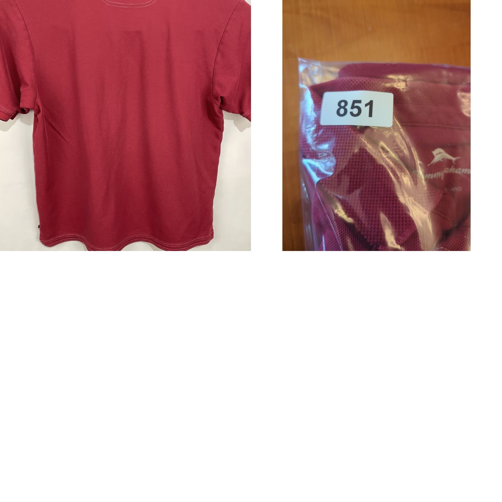Tommy Bahama Tommy Bahama Polo Shirt XL Red Solid Short Sleeve Pima Cotton Blend Embroidered Logo Men's Shirt Size US XL / EU 56 / 4 - 10 Thumbnail