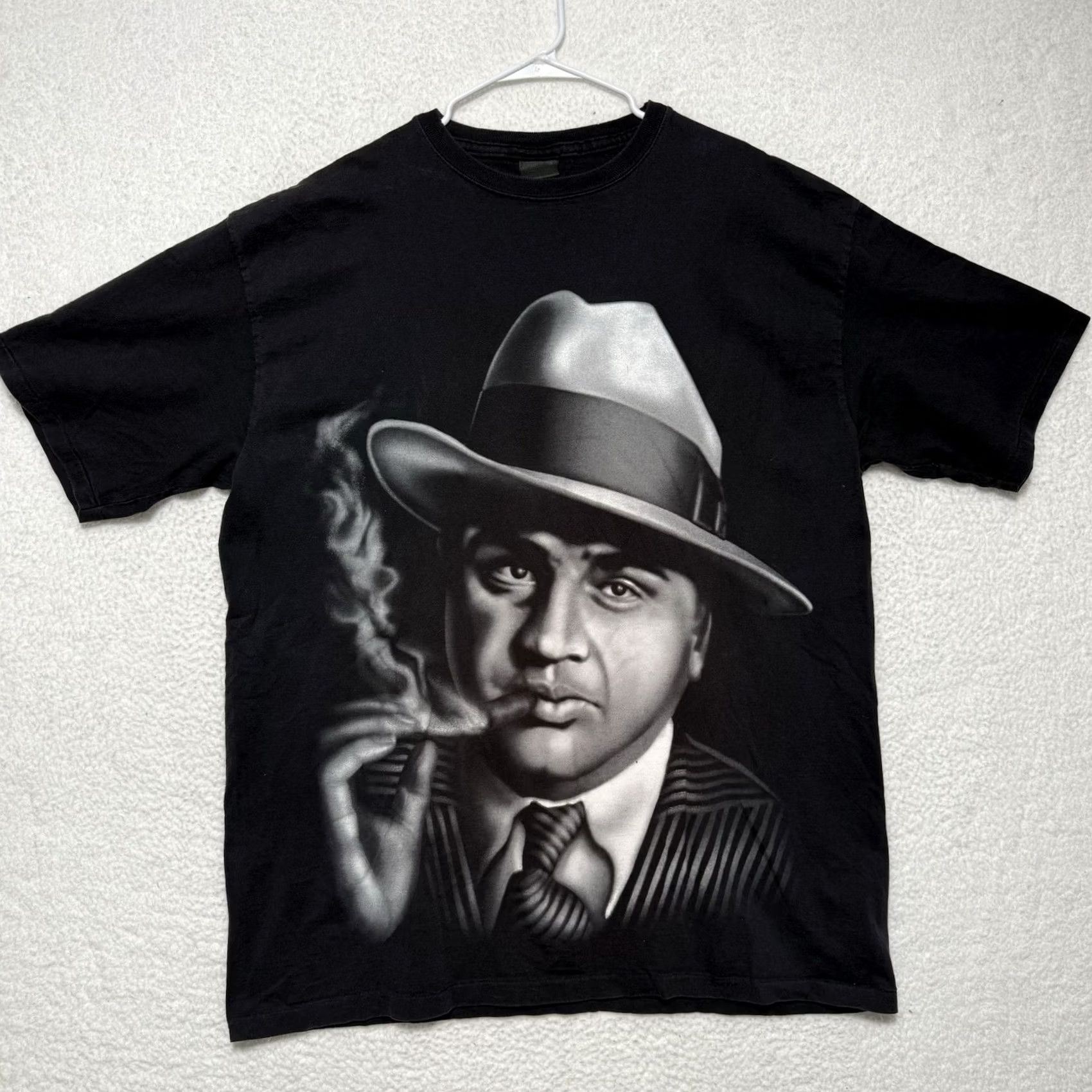 Changes VINTAGE Changes Al Capone 1899-1947 Big Face Graphic T Shirt 2XL Black Short Sleeve Cotton Men Streetwear 90s Mobster SZ 2XL Size US XXL / EU 58 / 5 - 2 Thumbnail