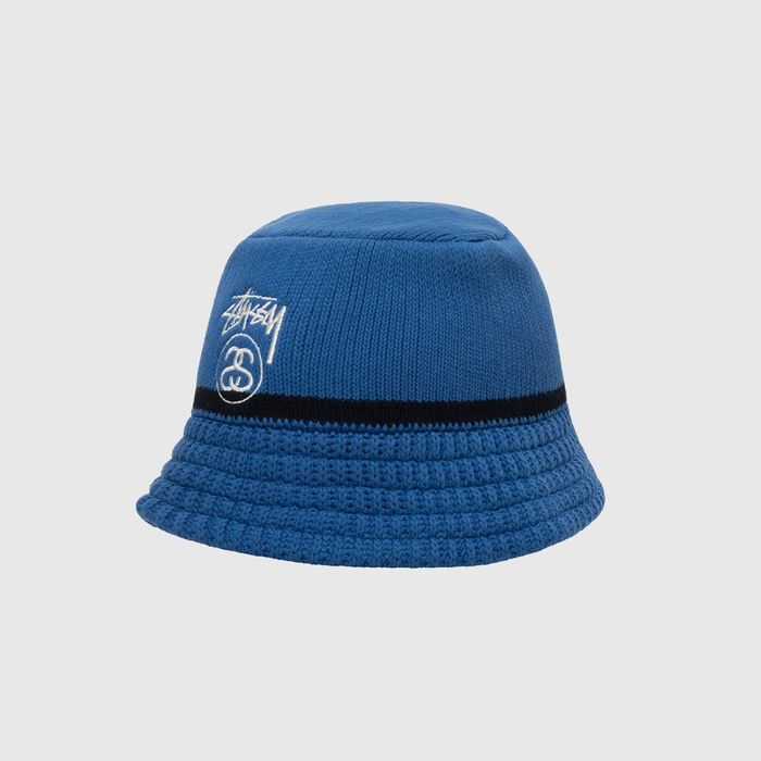 Stussy NEW 2022 STUSSY SS-LINK KNIT BUCKET HAT in Blue | Grailed