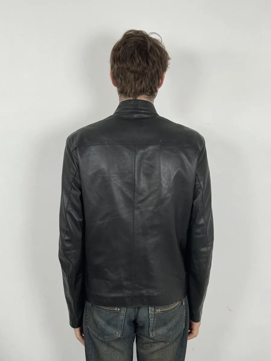 Armani Collezioni 2000s Armani Collezioni Black Leather Jacket Size US M / EU 48-50 / 2 - 5 Thumbnail