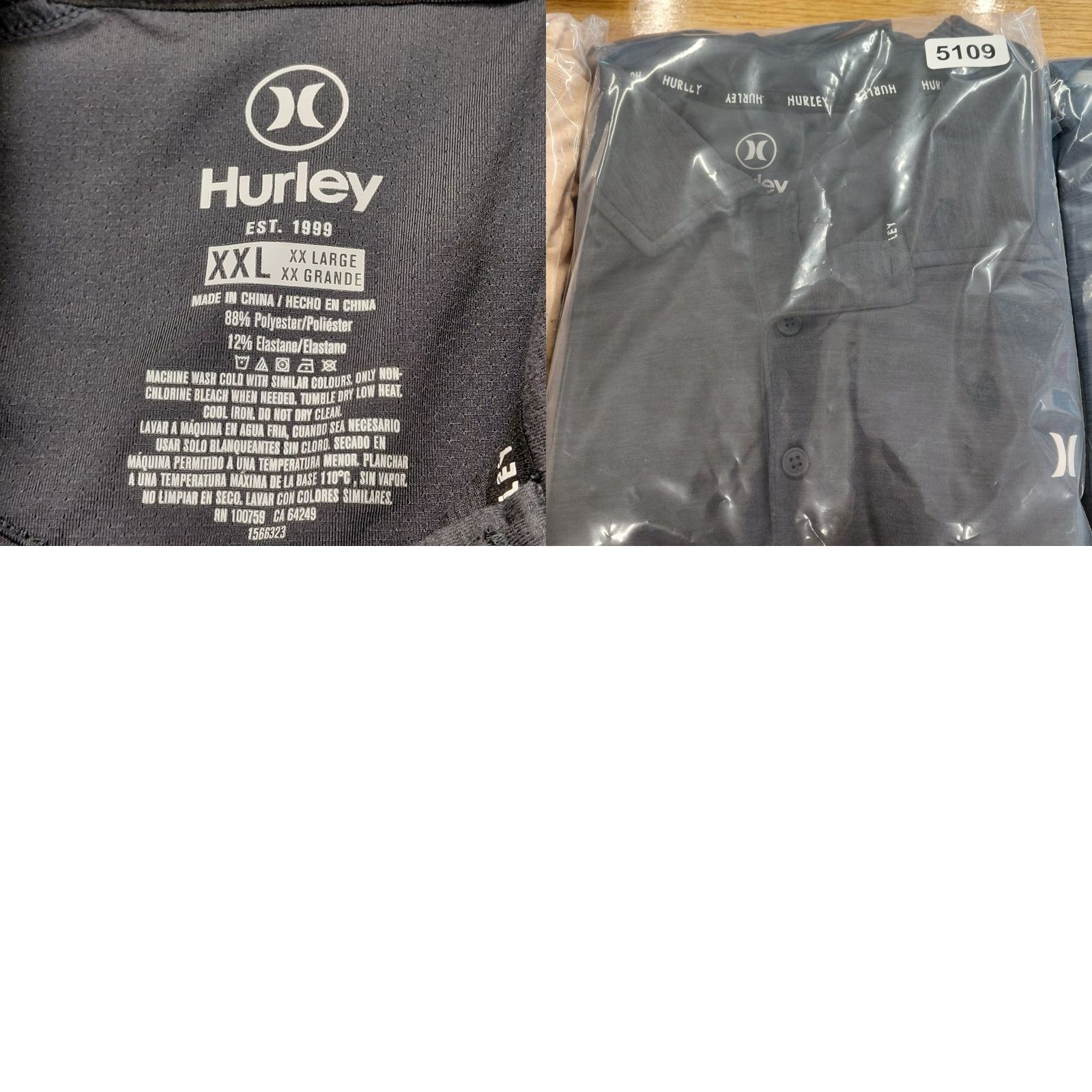 Hurley Hurley Polo Shirt Men’s 2XL Black Heather Short Sleeve Golf Activewear Shirt Regular Fit Logo Button Collared Size US XXL / EU 58 / 5 - 9 Thumbnail
