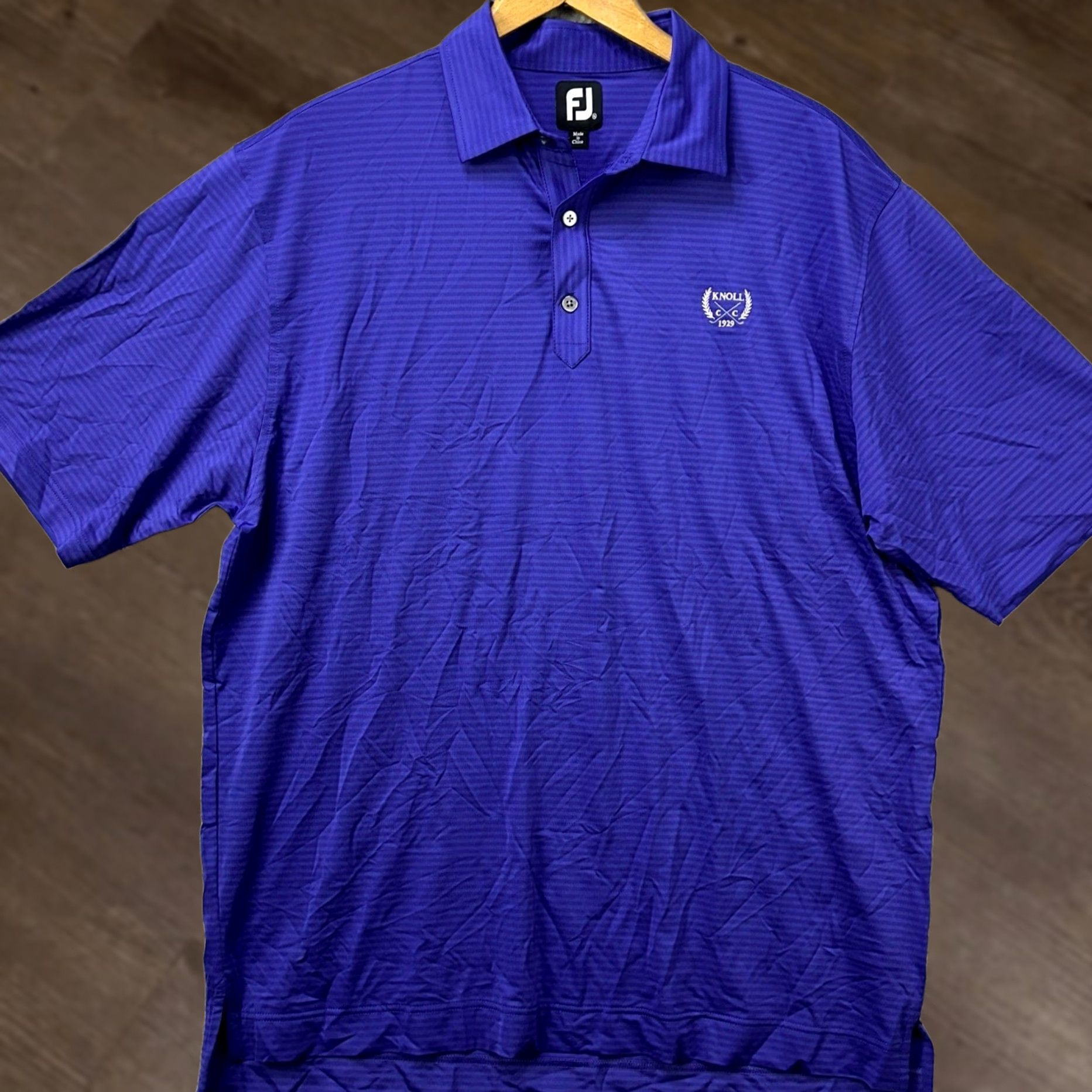 Footjoy FootJoy FJ Performance Shirt Polo Striped Purple Golf XL Mens Shirt Polo Size US XL / EU 56 / 4 - 1 Thumbnail