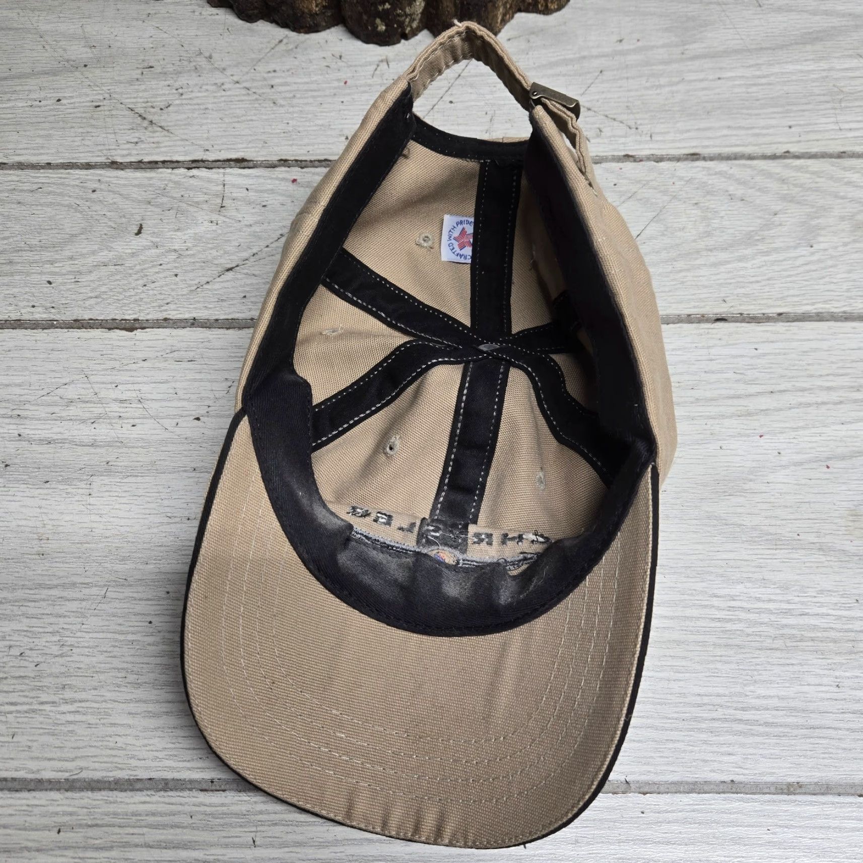 Logo 7 VINTAGE Chrysler Hat Adult Adjustable Strapback Tan Logo Wings Spelled out Size ONE SIZE - 6 Thumbnail