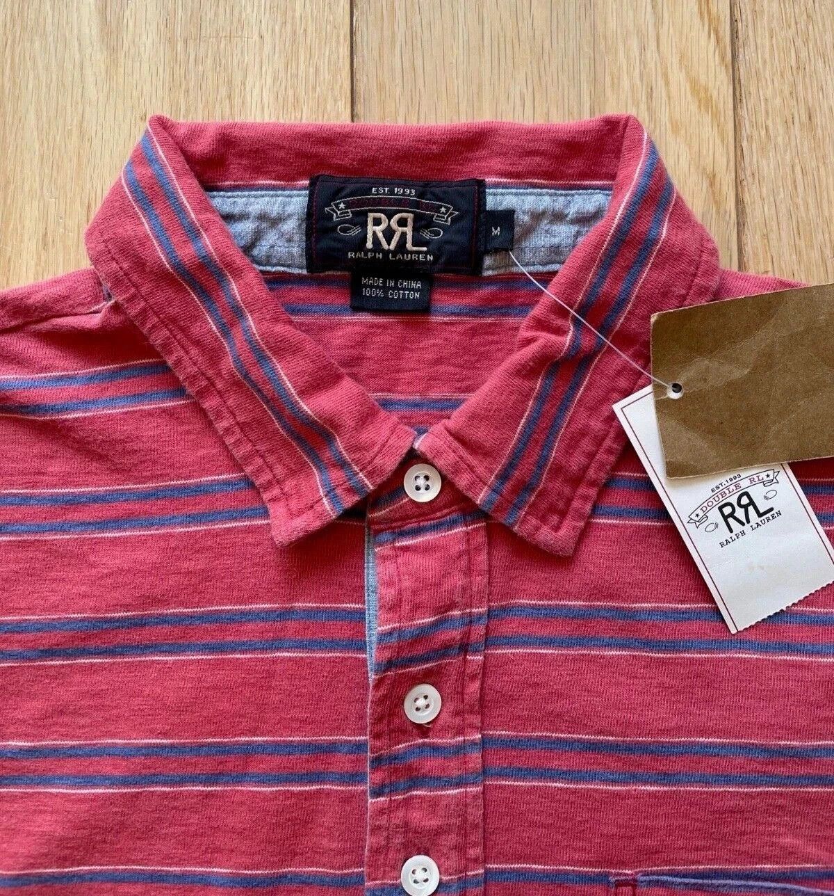 RRL Ralph Lauren RRL Polo Shirt Striped Red Kon Tiki Size US M / EU 48-50 / 2 - 4 Thumbnail