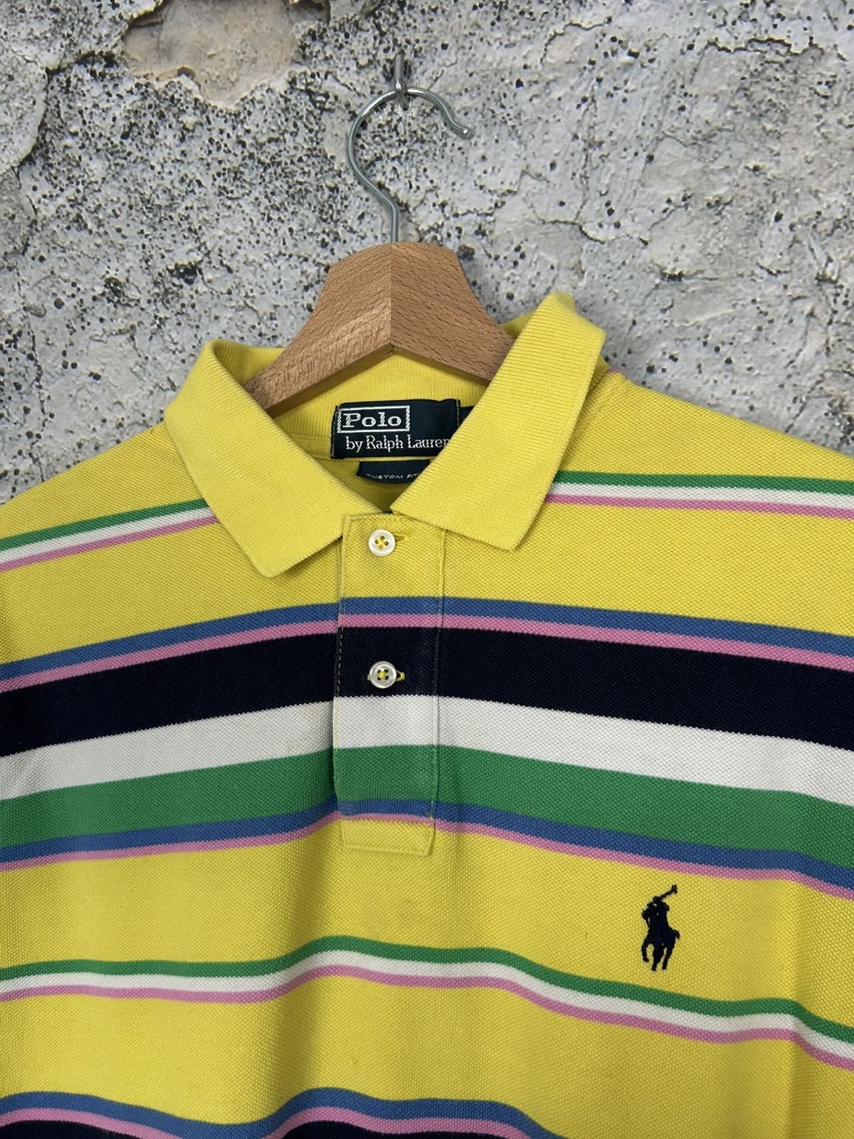 Polo Ralph Lauren Vintage Polo Ralph Lauren 90s Stripe Tee Designer Rap Skate Size US L / EU 52-54 / 3 - 3 Thumbnail