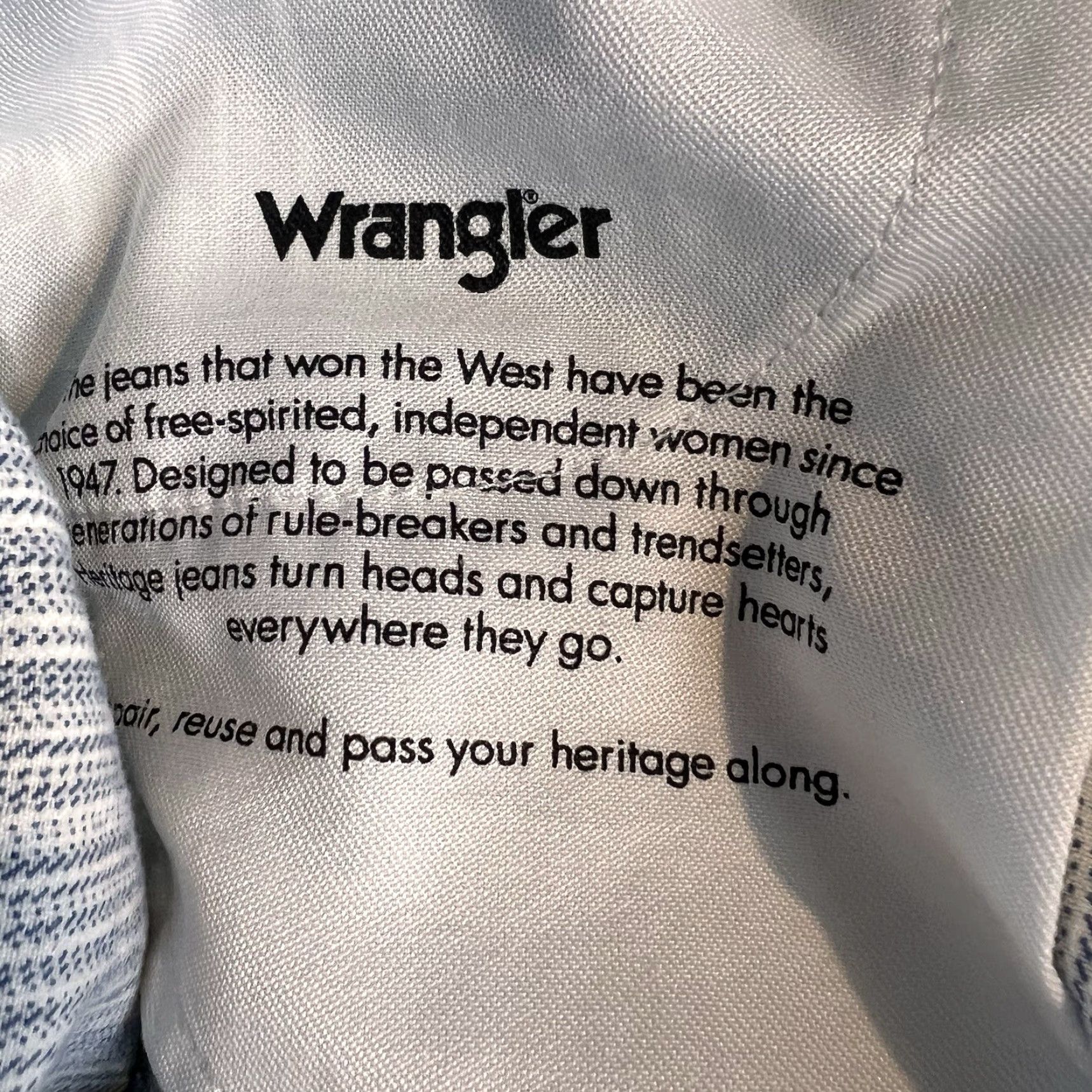 Wrangler Wrangler Jeans Womens 32 Straight Denim 5-Pocket 100% Cotton Blue Boho Beach Vintage No Size 24" / US 00 / IT 34 - 4 Thumbnail