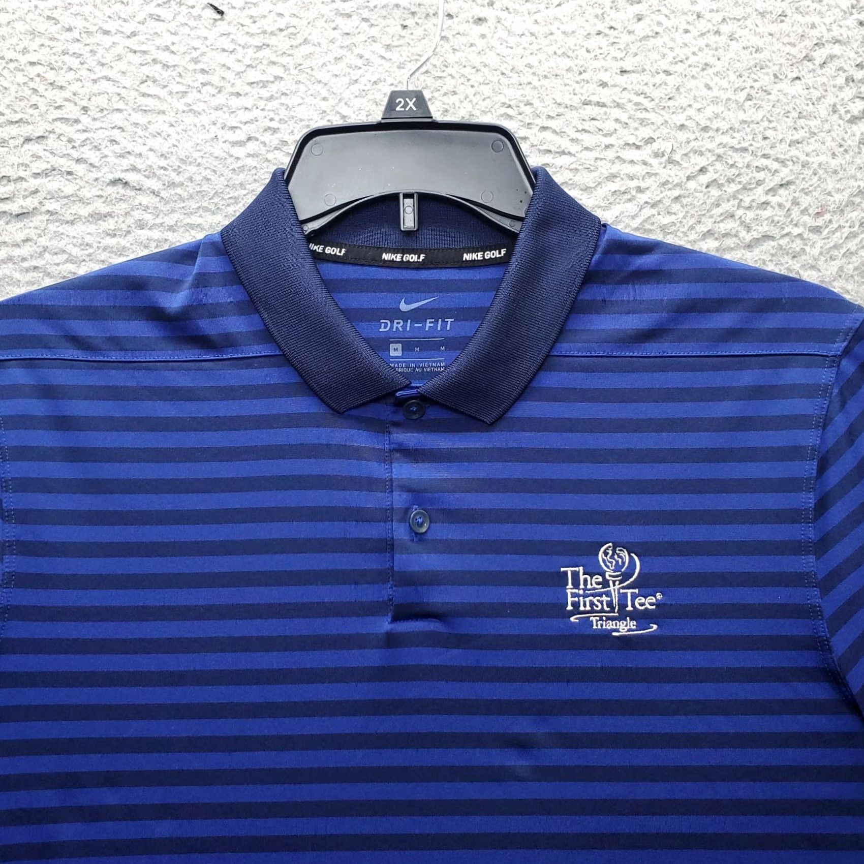 Nike Nike Dri-Fit Polo Shirt Mens M Multi Striped Golf Performance First Tee Triangle Shirt Size US M / EU 48-50 / 2 - 3 Thumbnail