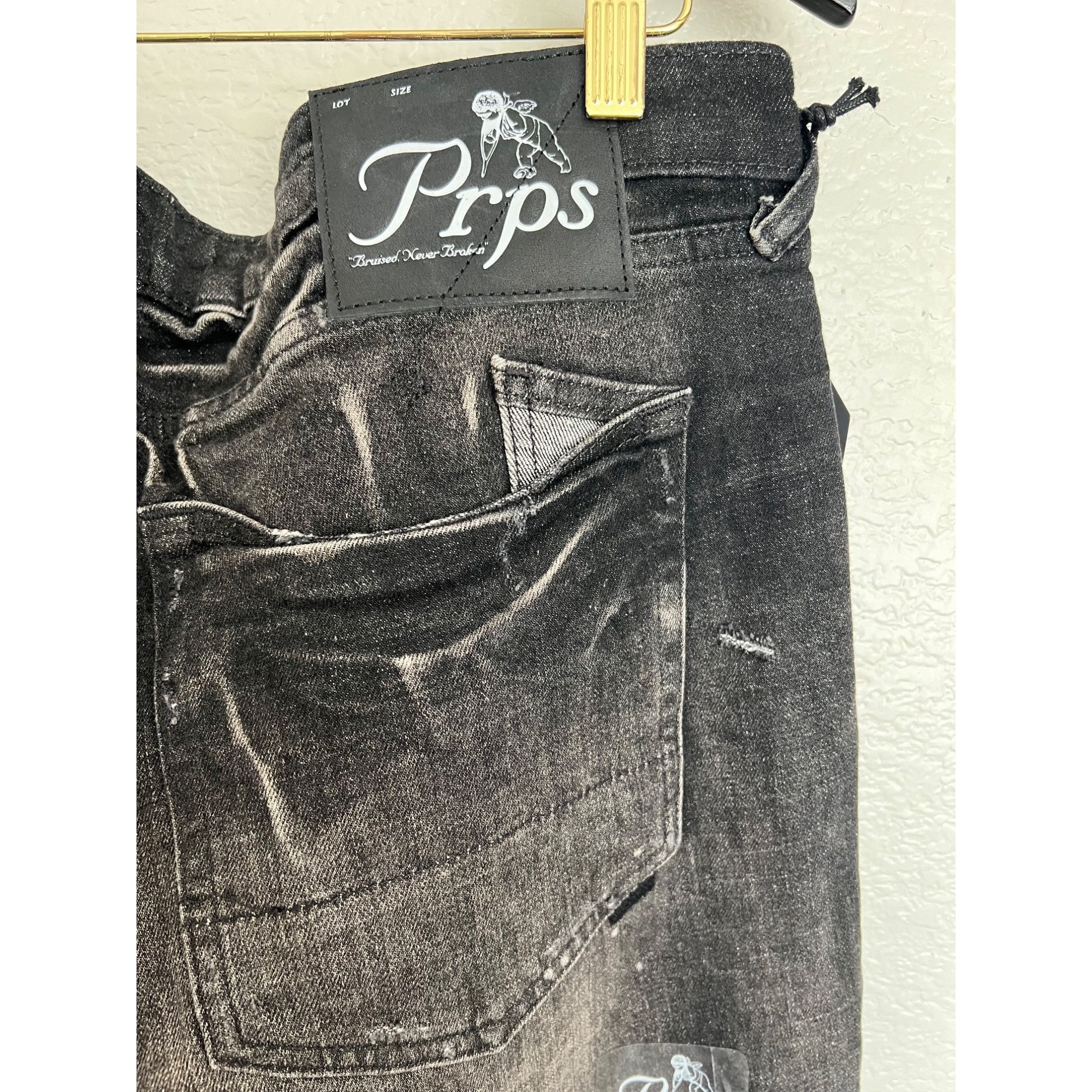 Prps Prps The Eleanor Distressed Mens Jeans - Size 40x35 Size US 40 / EU 56 - 6 Thumbnail