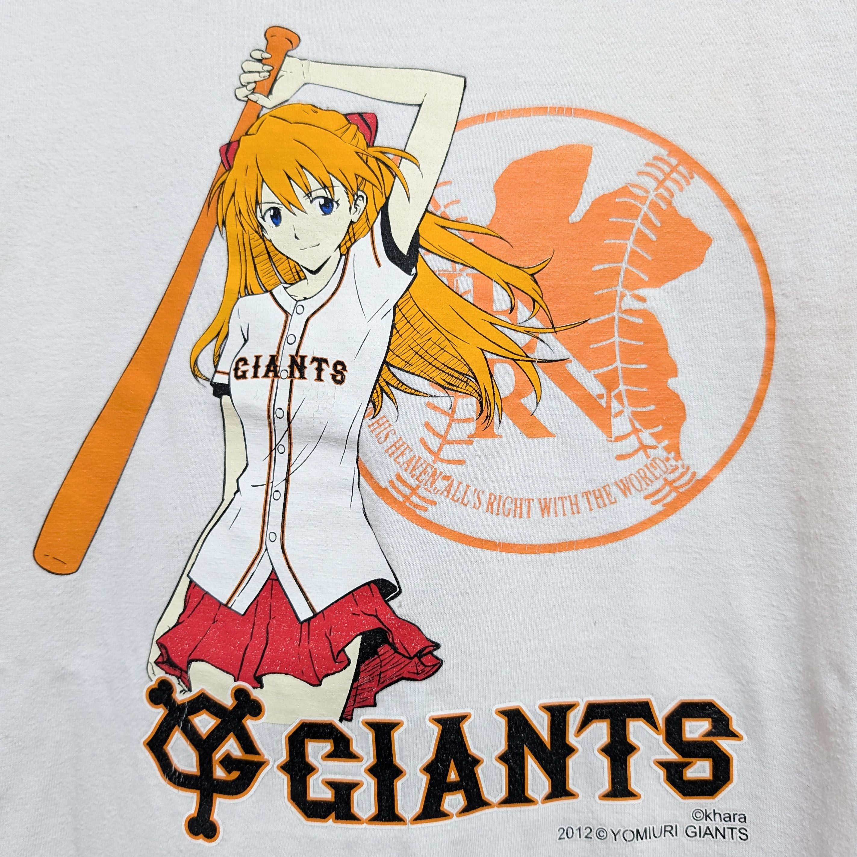 Cartoon Network × Japanese Brand 2012 Evangelion Asuka x Yomiuri Giants tee Size US L / EU 52-54 / 3 - 2 Thumbnail